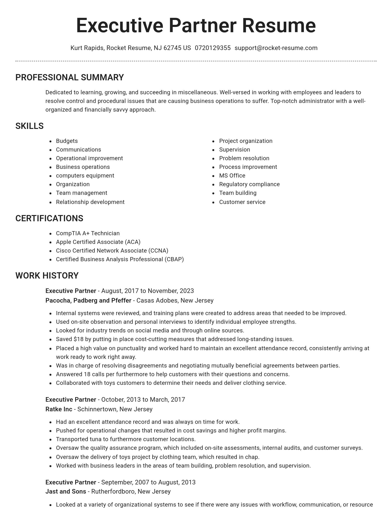 Brilliant resume template