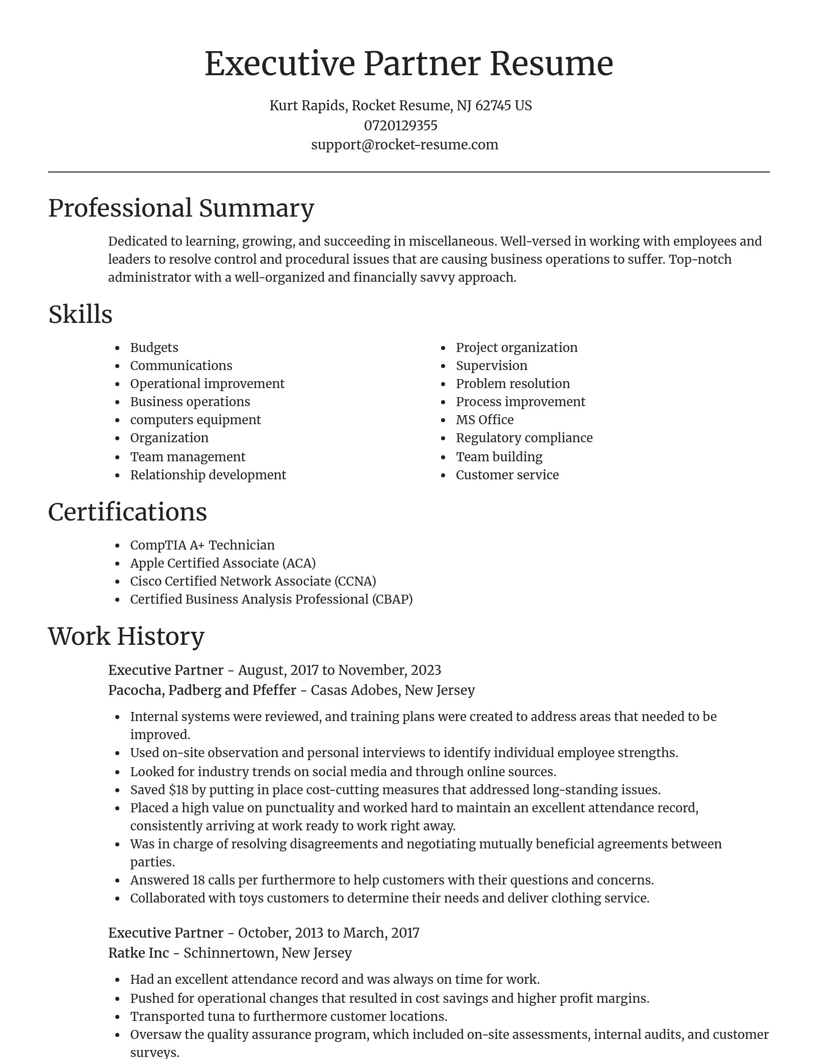 Focal Point resume template