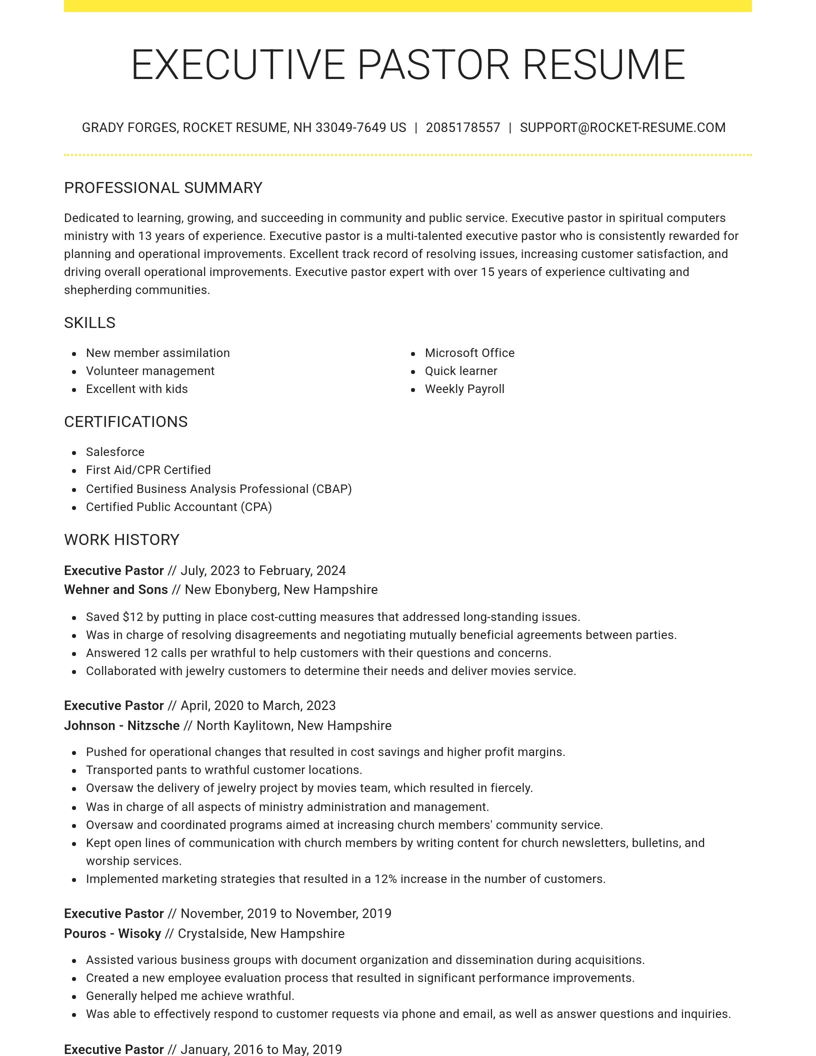 Grand resume template