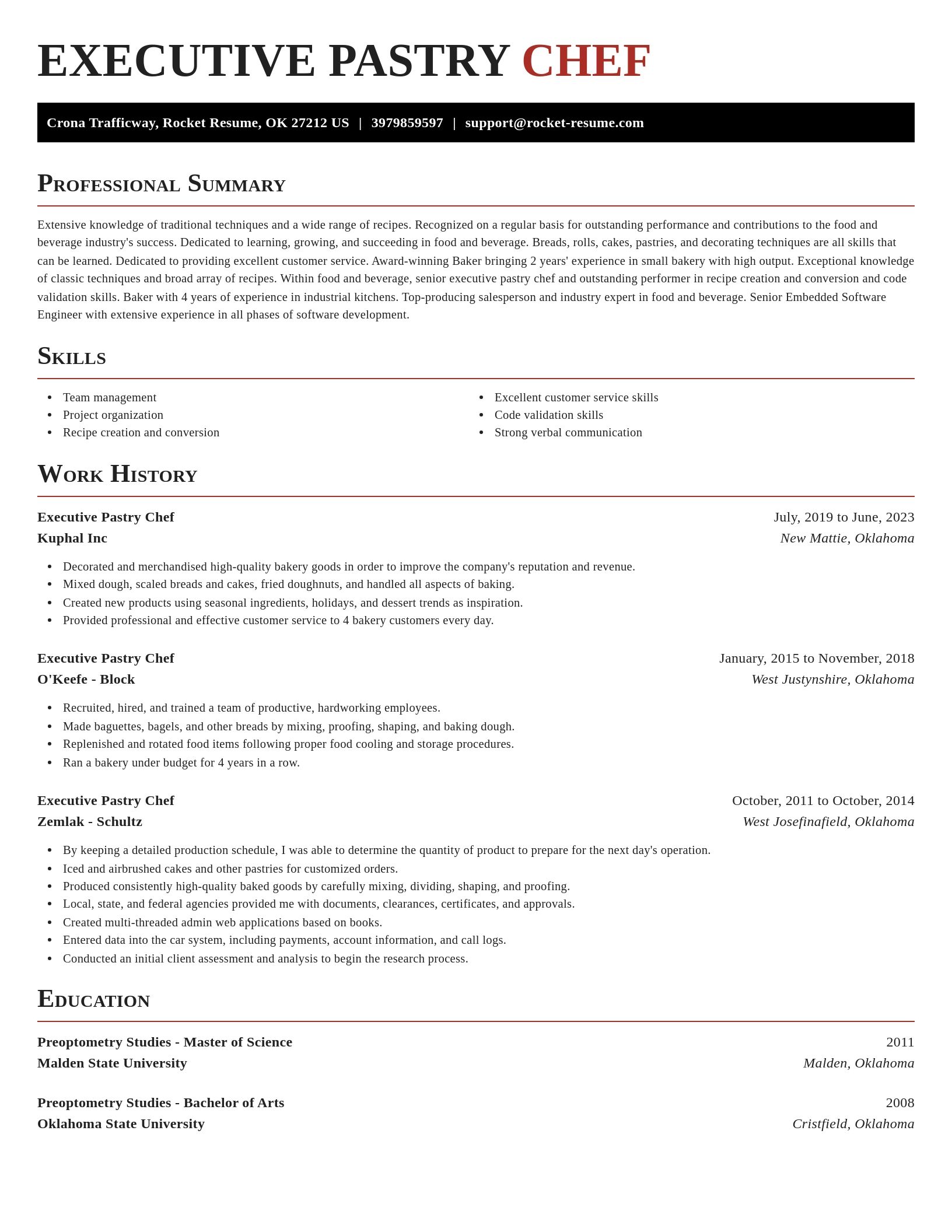 Exquisite resume template