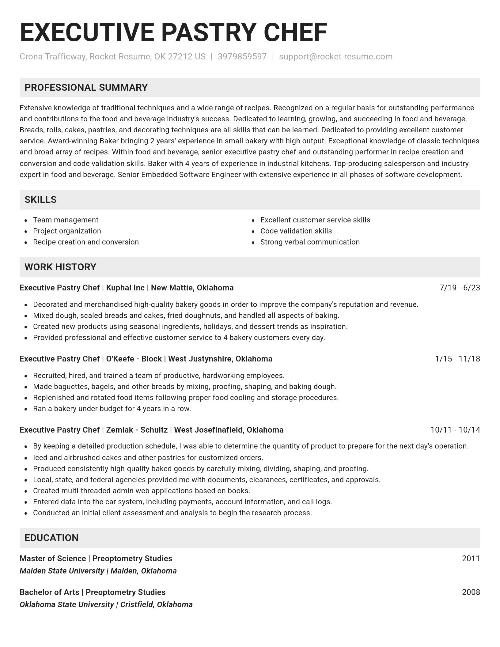 Genius resume template