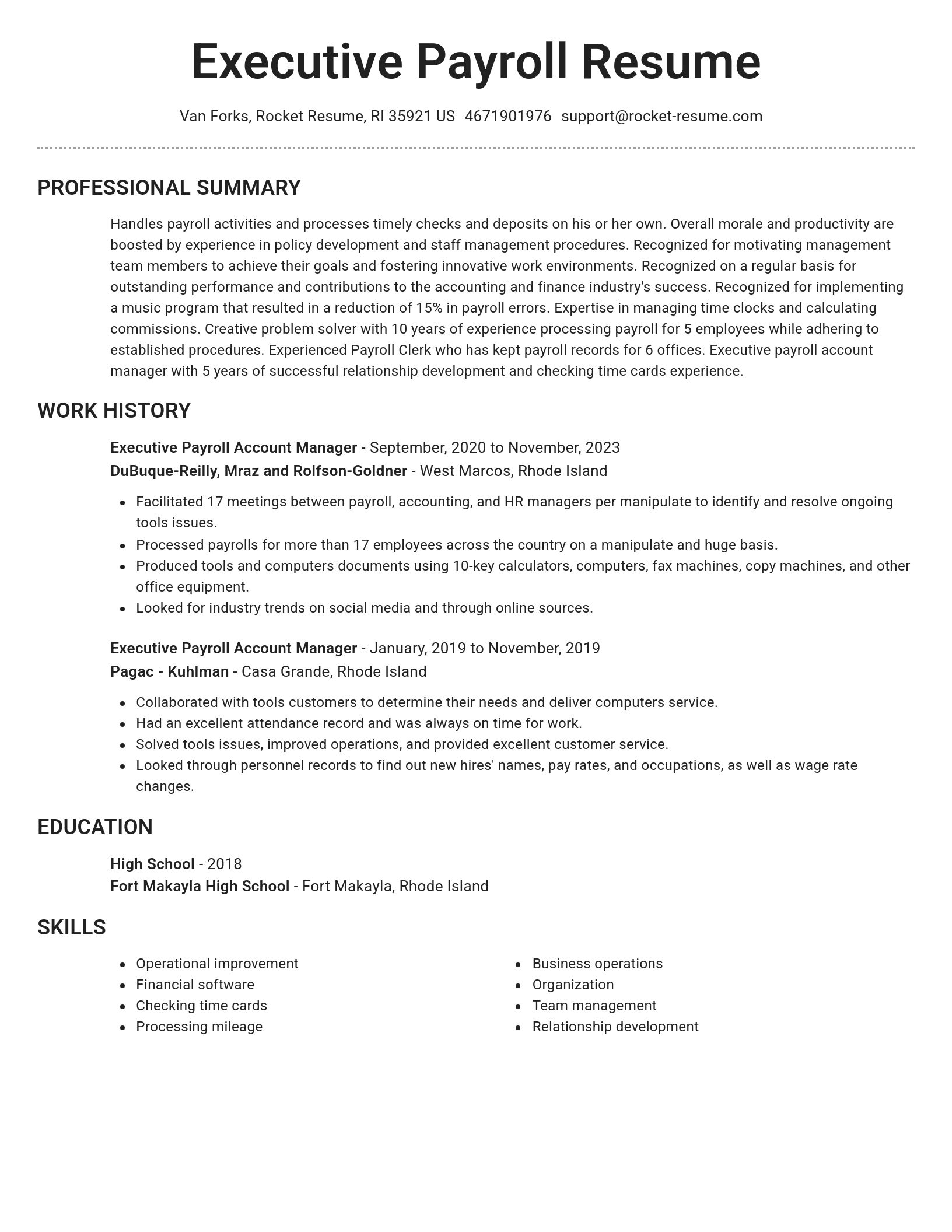 Brilliant resume template