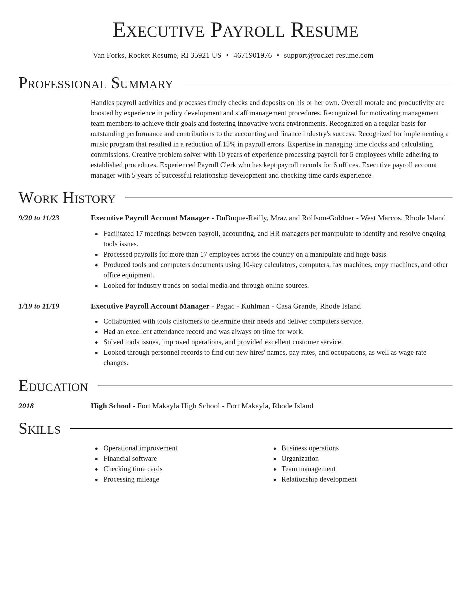 Director resume template
