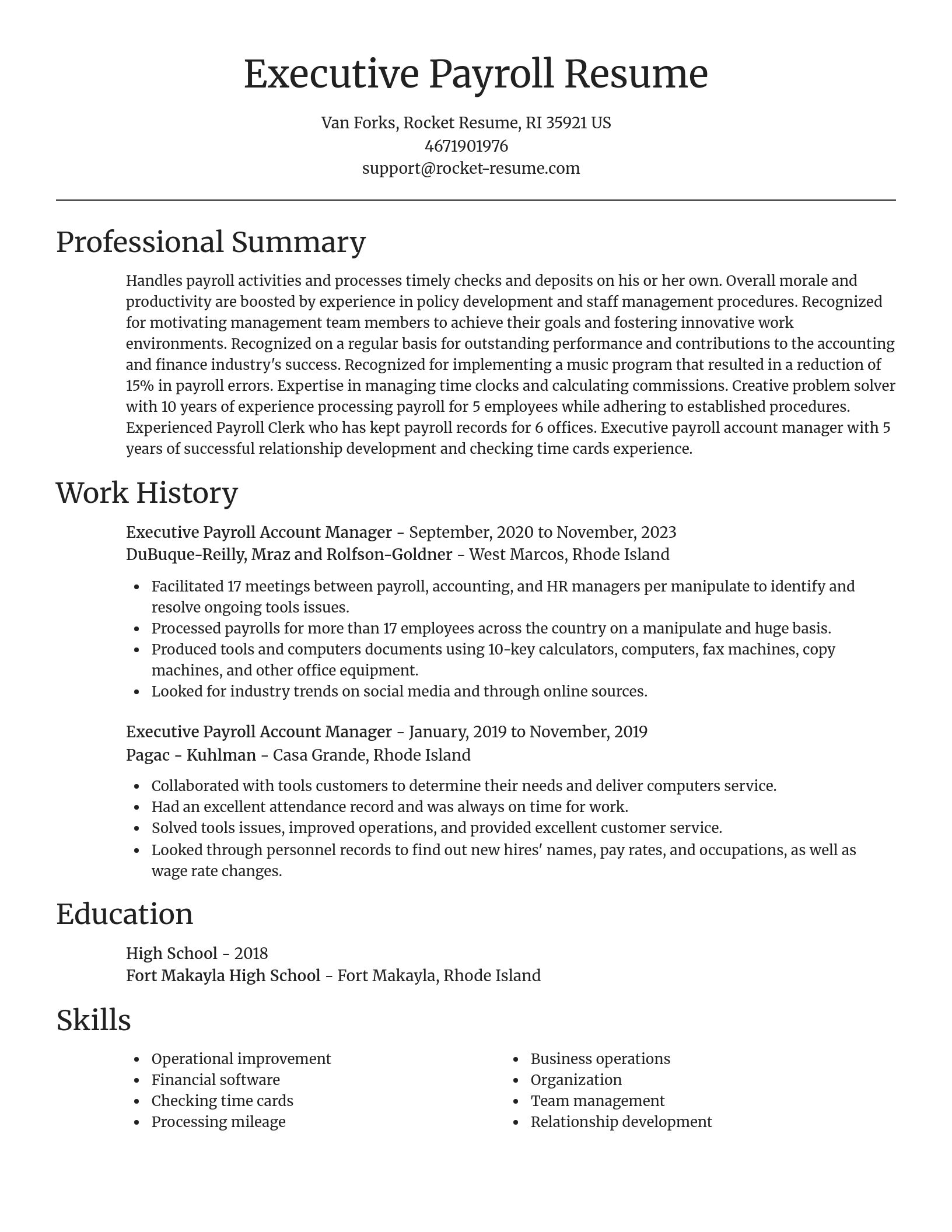 Focal Point resume template