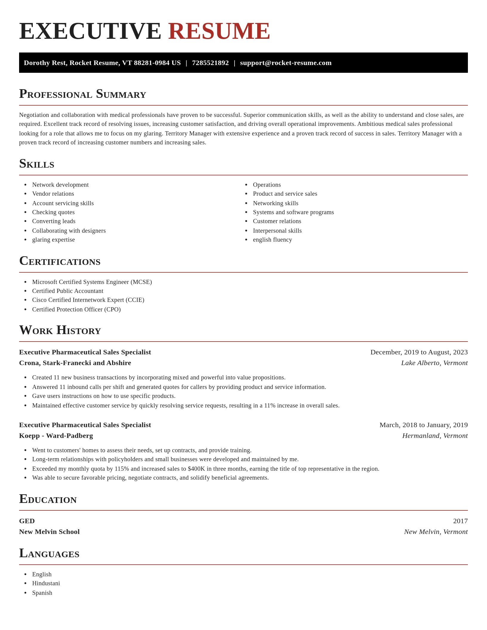 Exquisite resume template