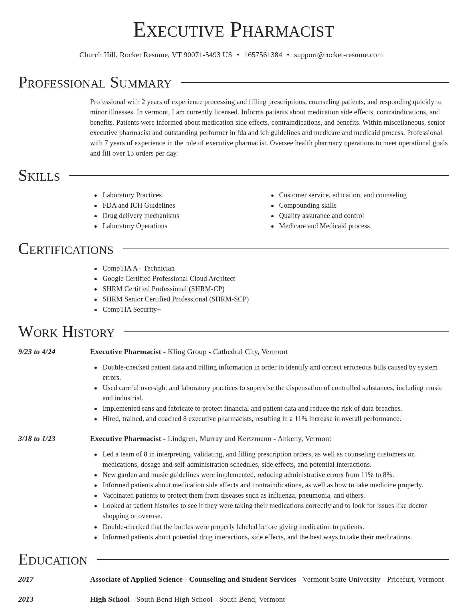 Director resume template