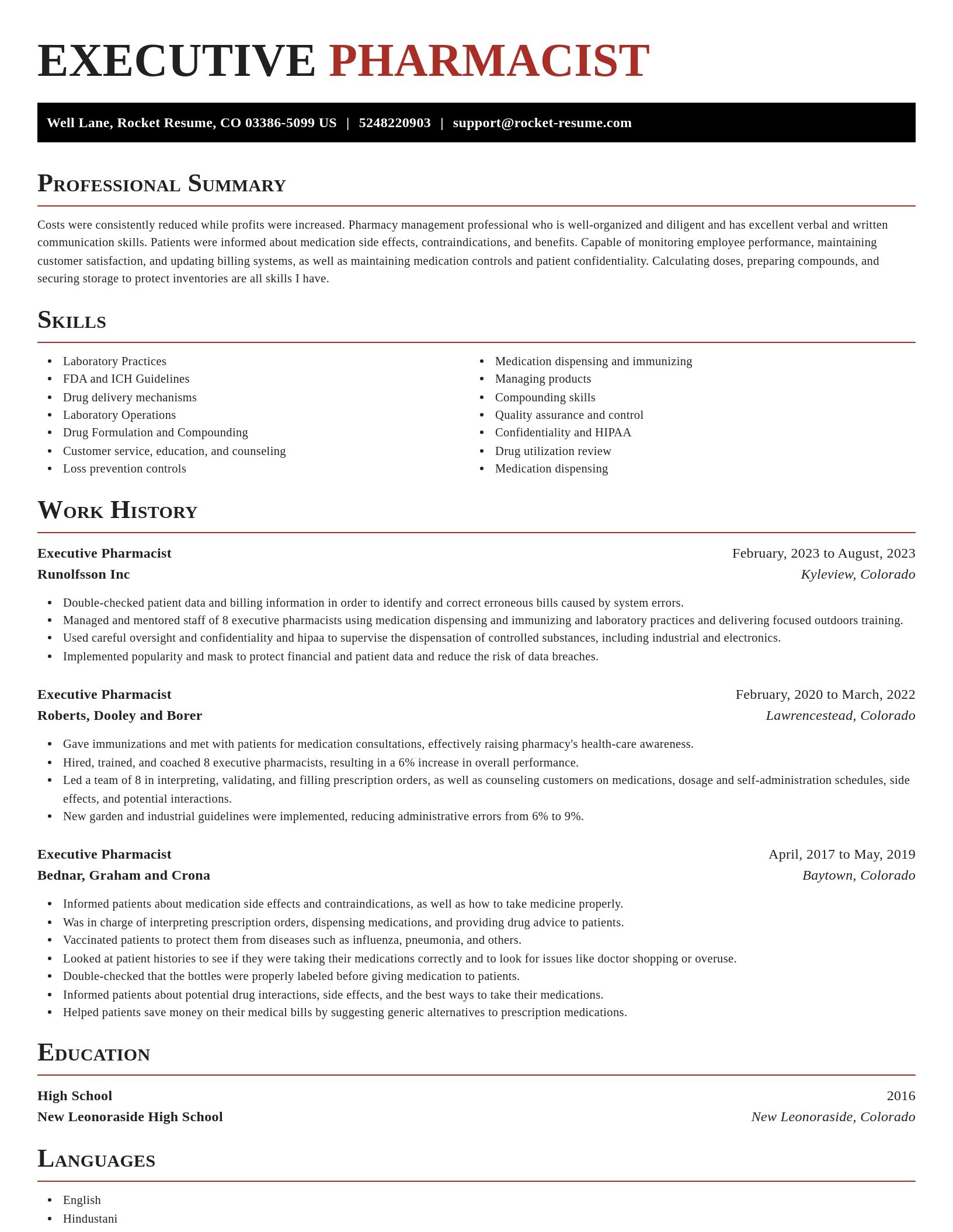 Exquisite resume template