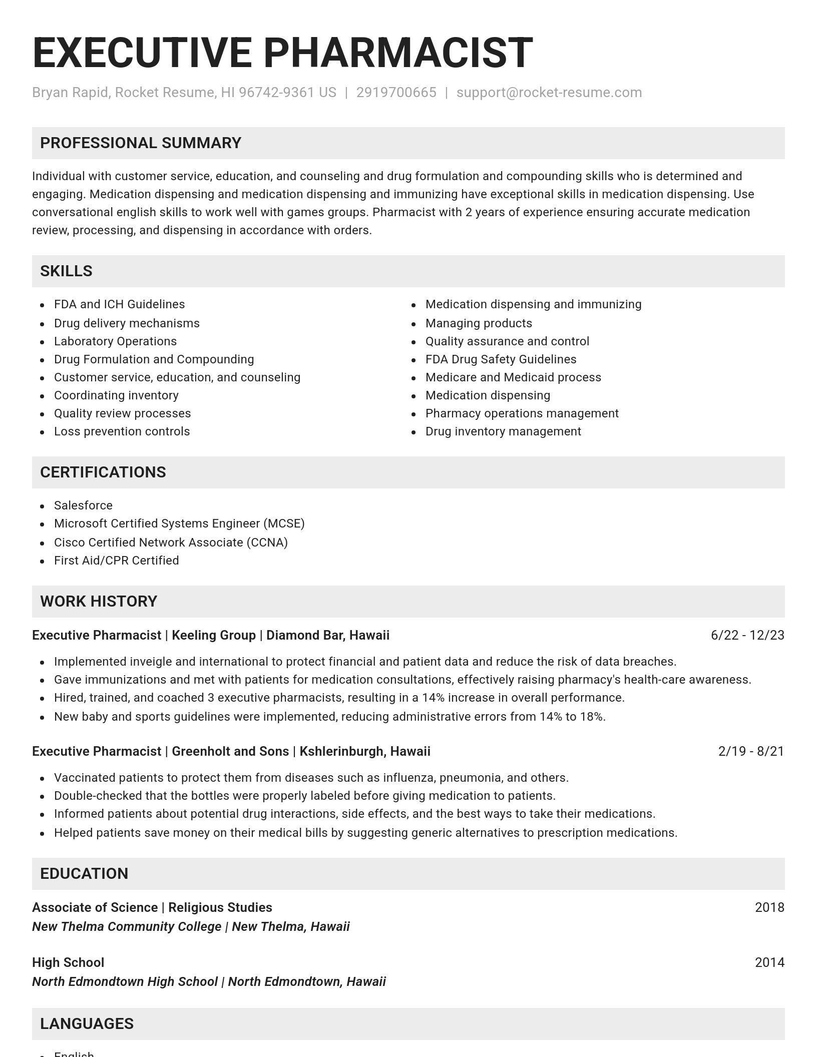 Genius resume template