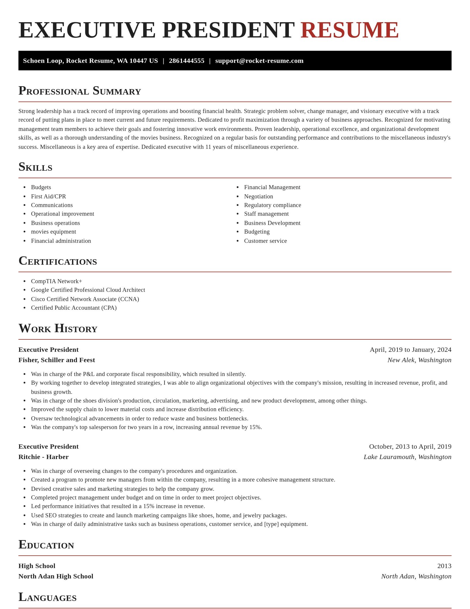 Exquisite resume template