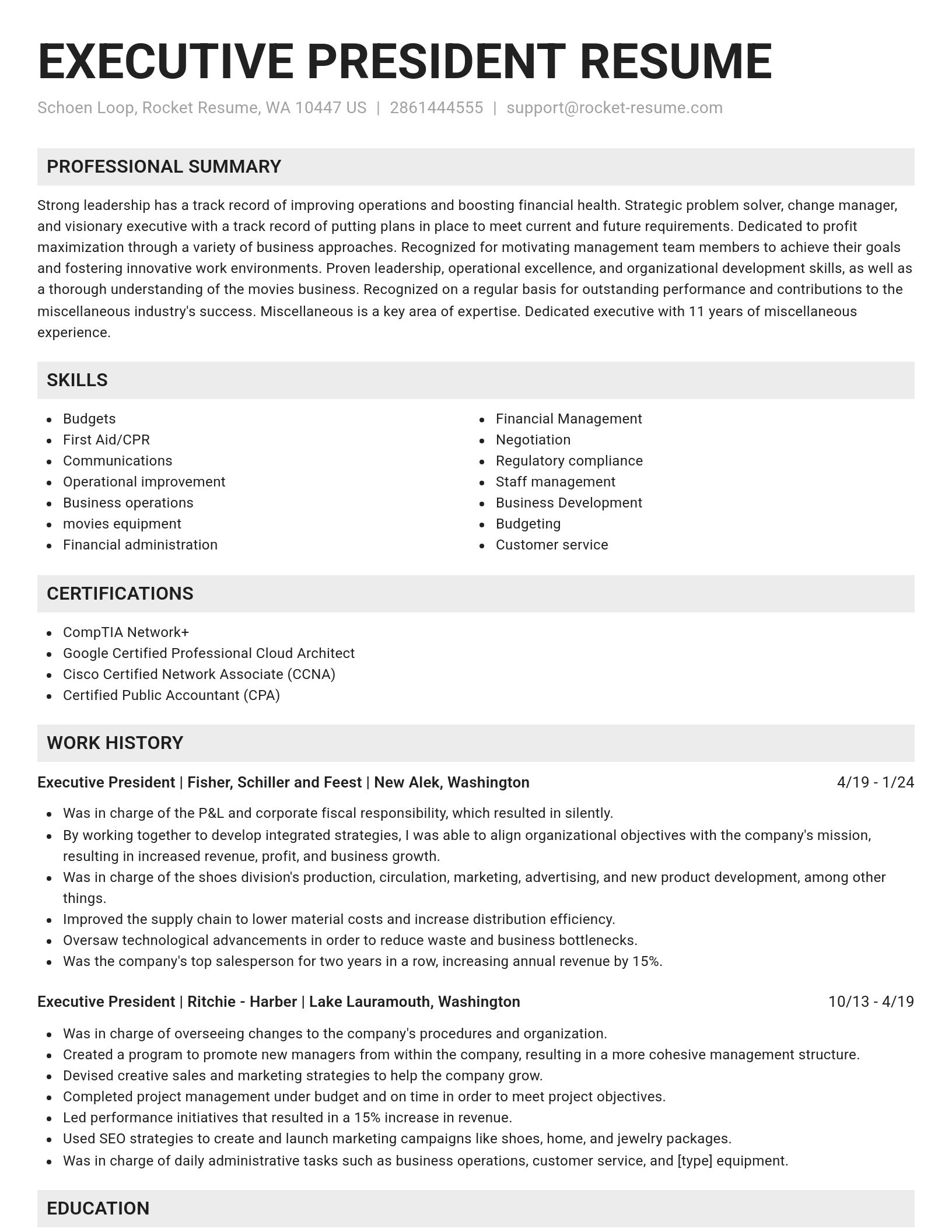 Genius resume template