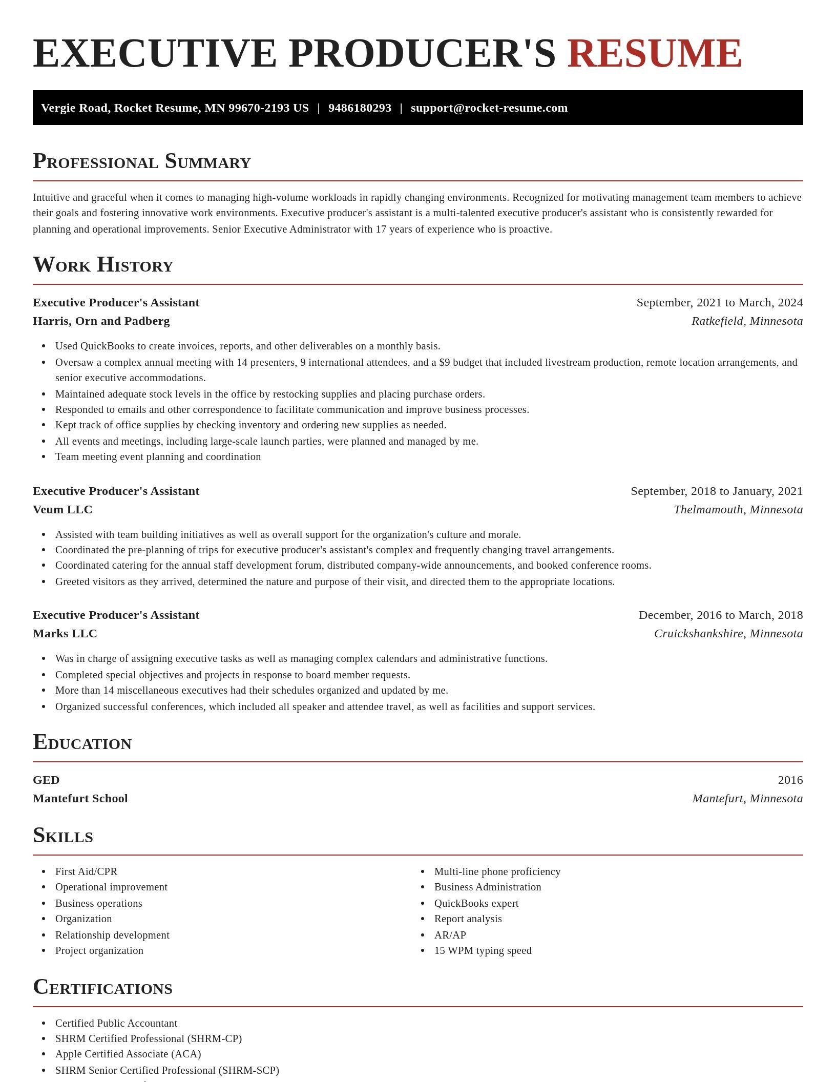 Exquisite resume template