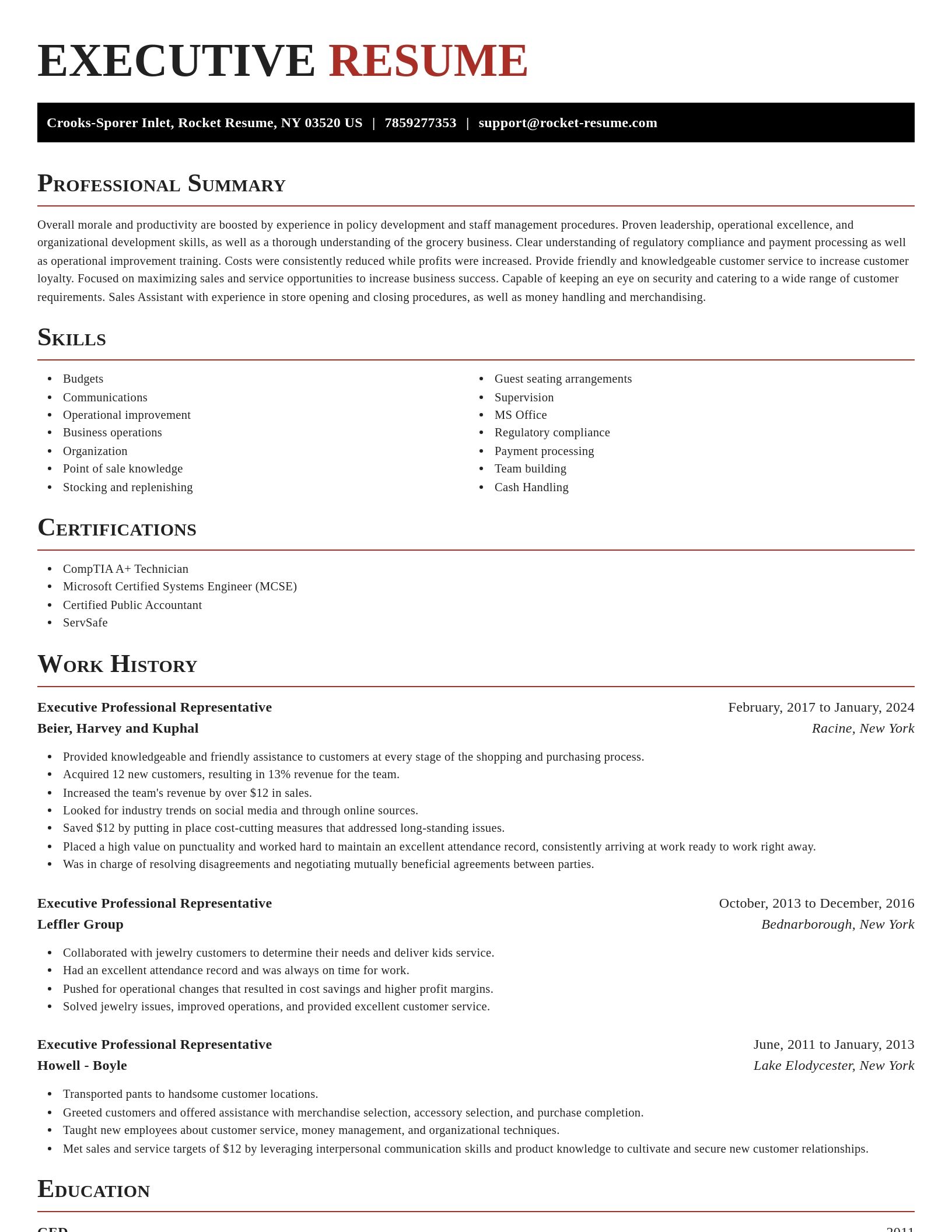 Exquisite resume template
