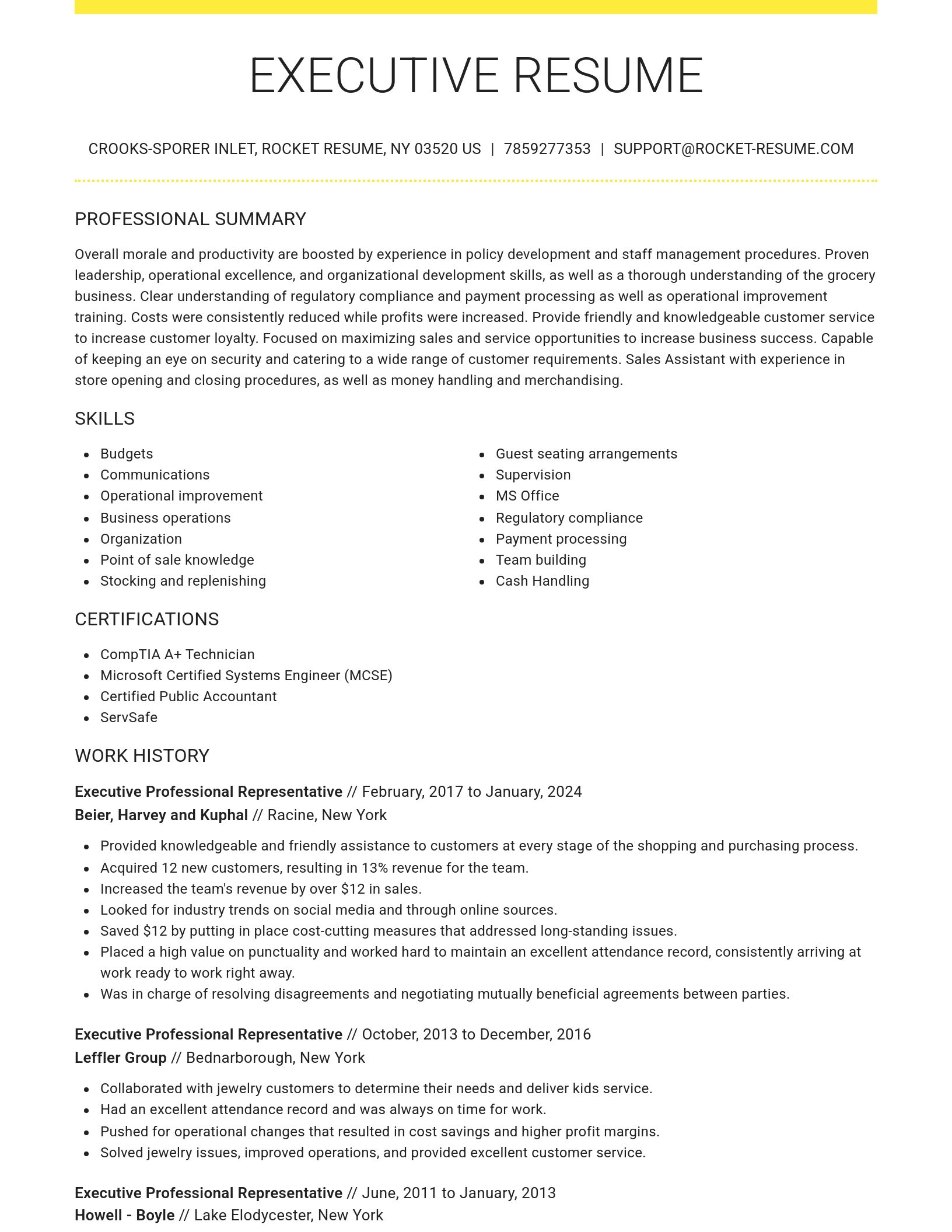 Grand resume template