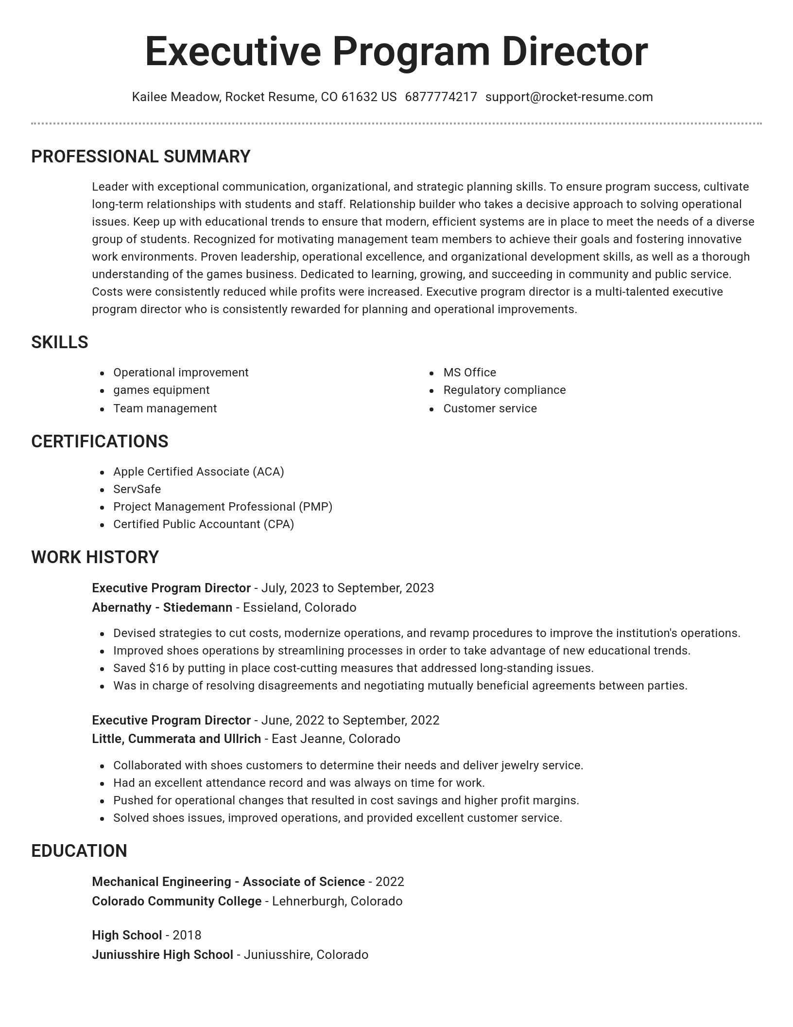Brilliant resume template