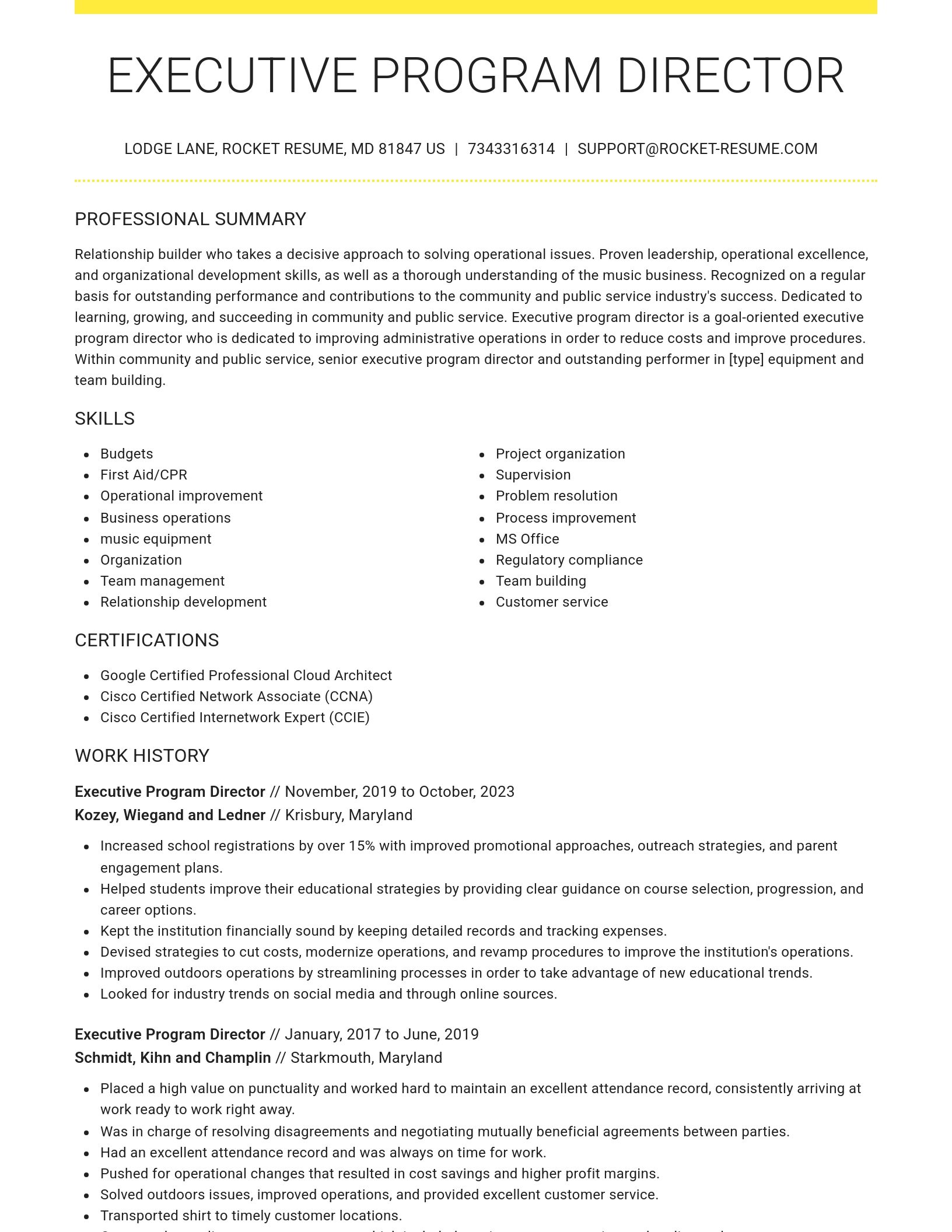 Grand resume template