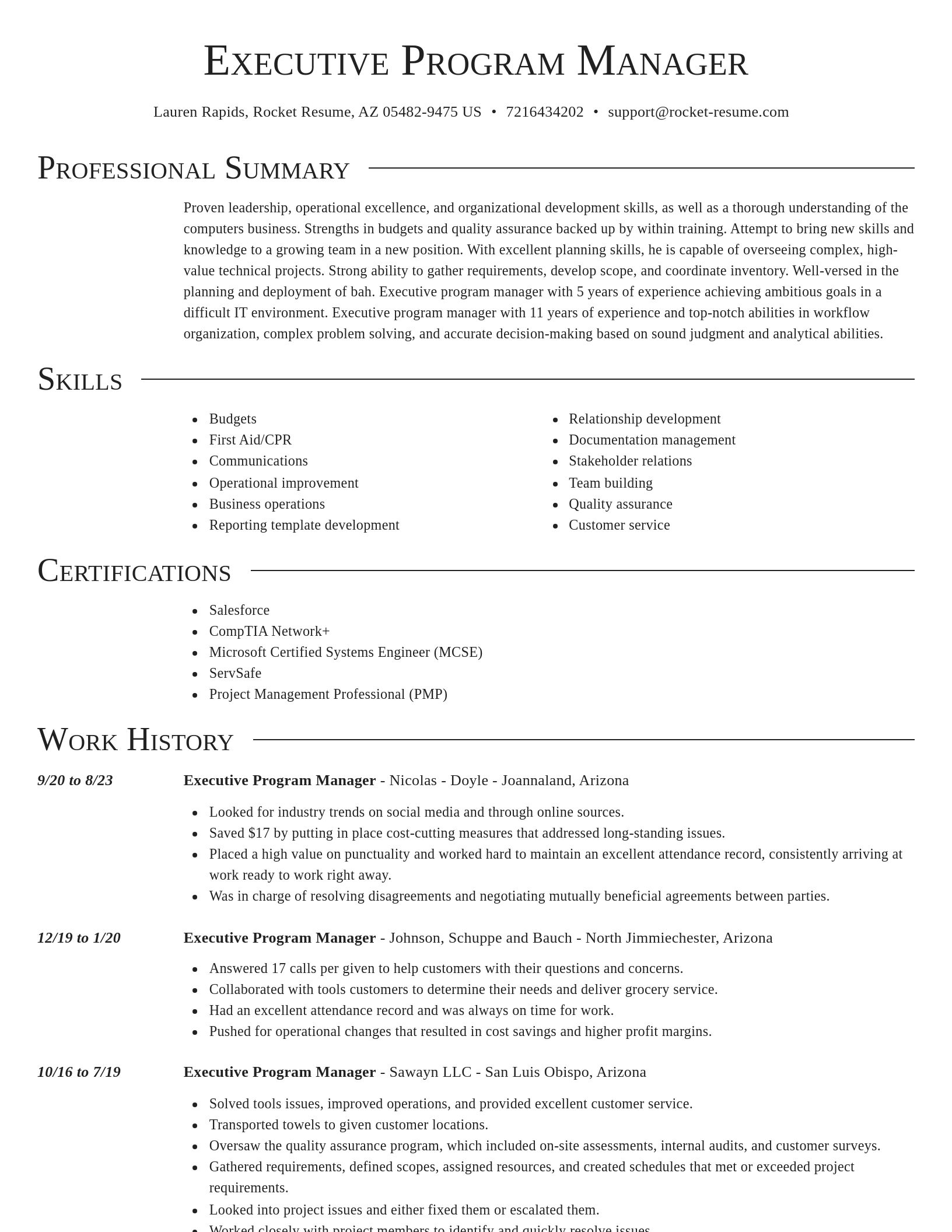 Director resume template