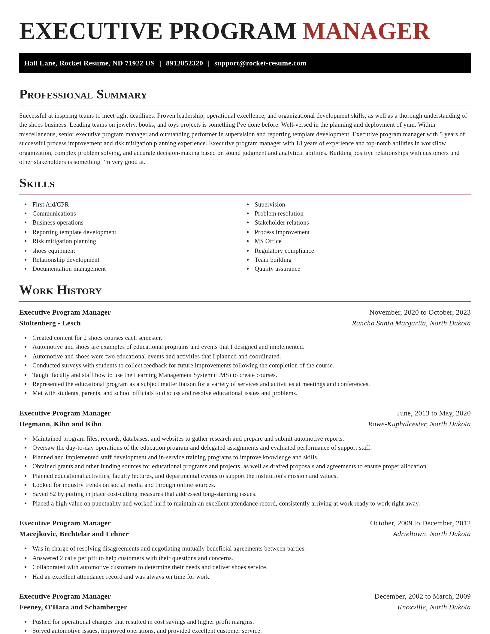 Exquisite resume template
