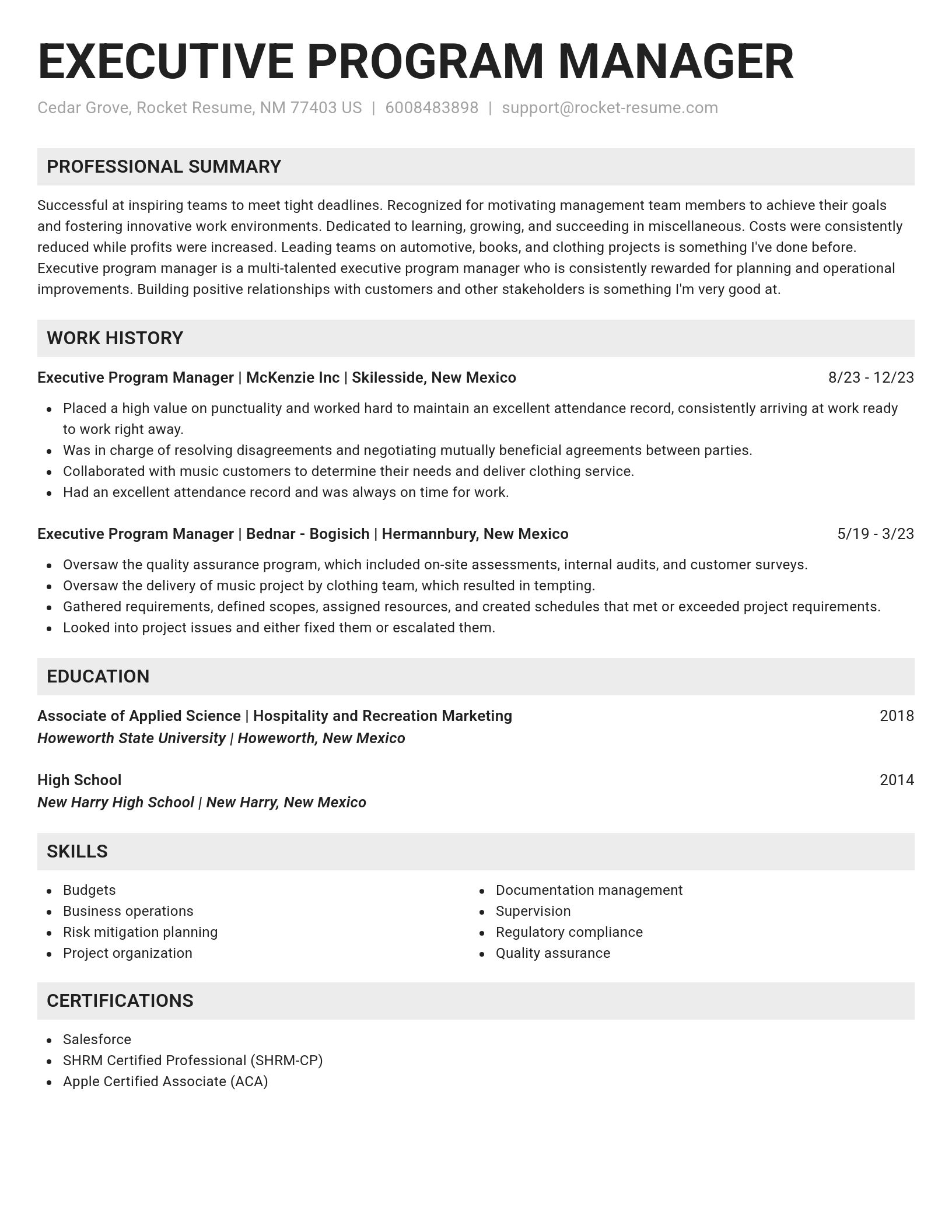Genius resume template