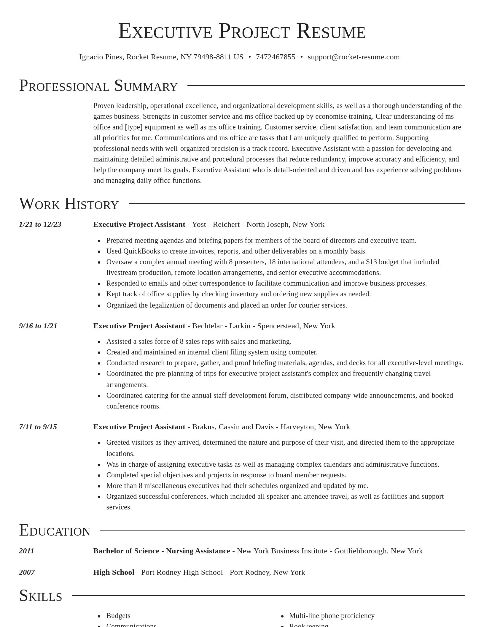 Director resume template