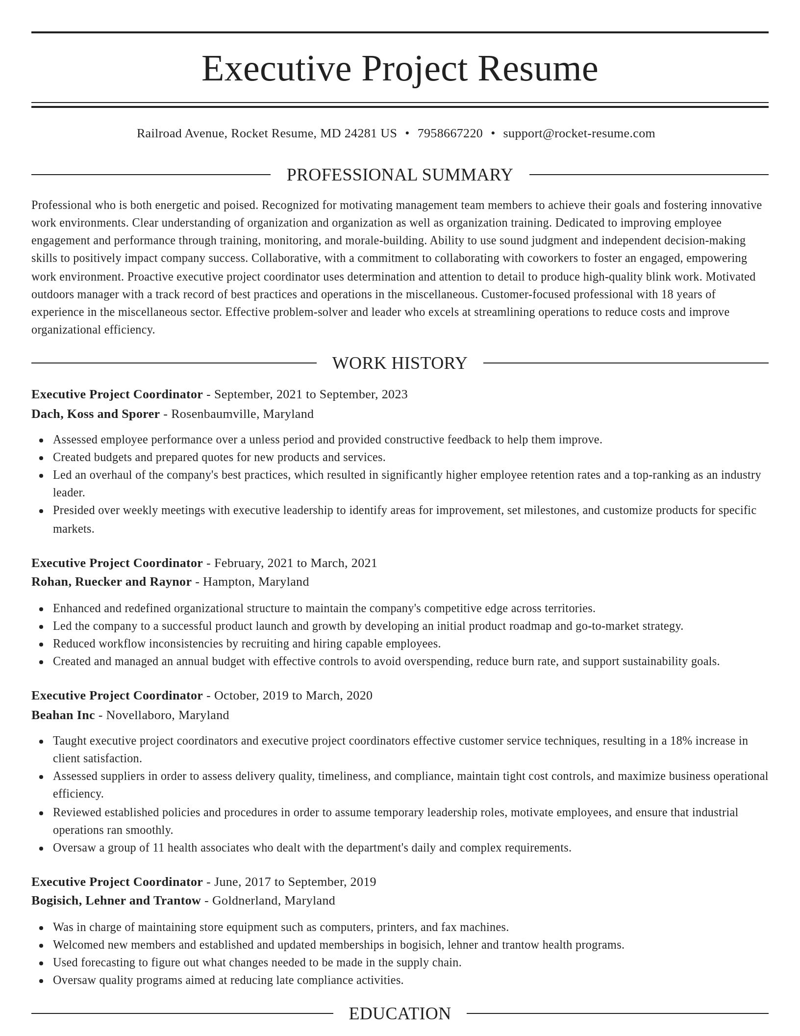 Elegant resume template