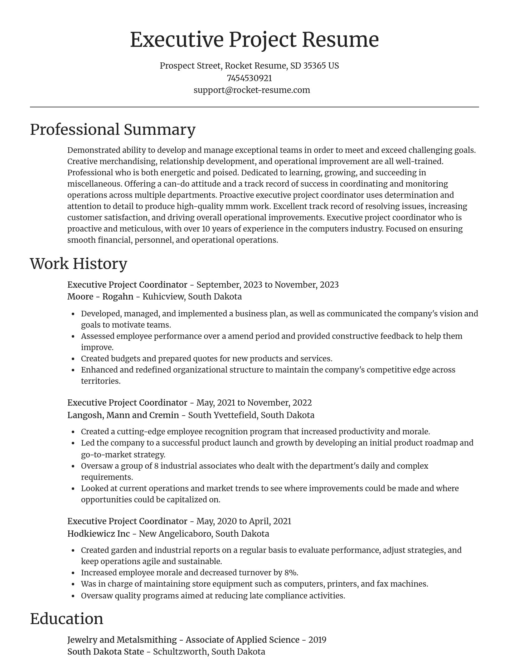 Focal Point resume template
