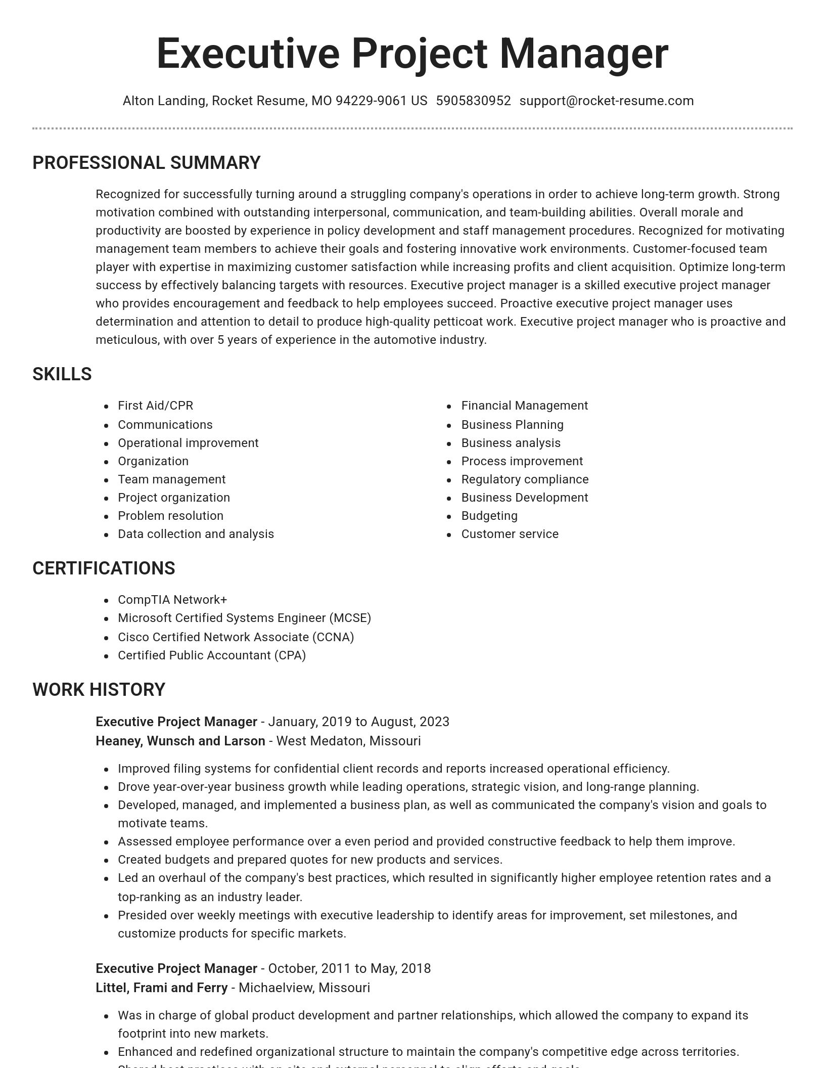 Brilliant resume template