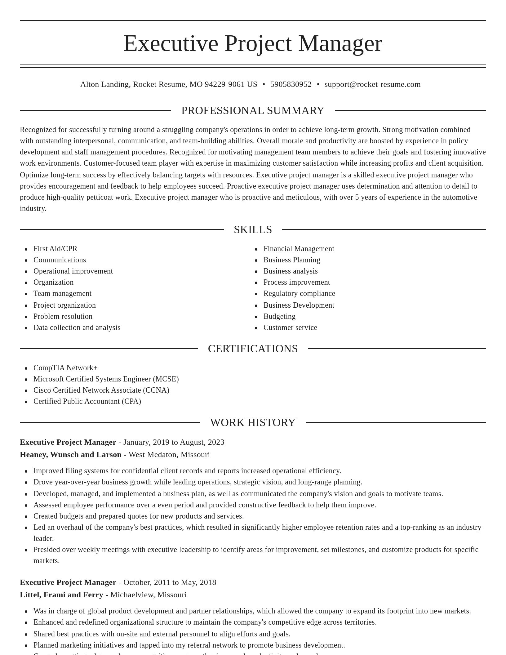 Elegant resume template