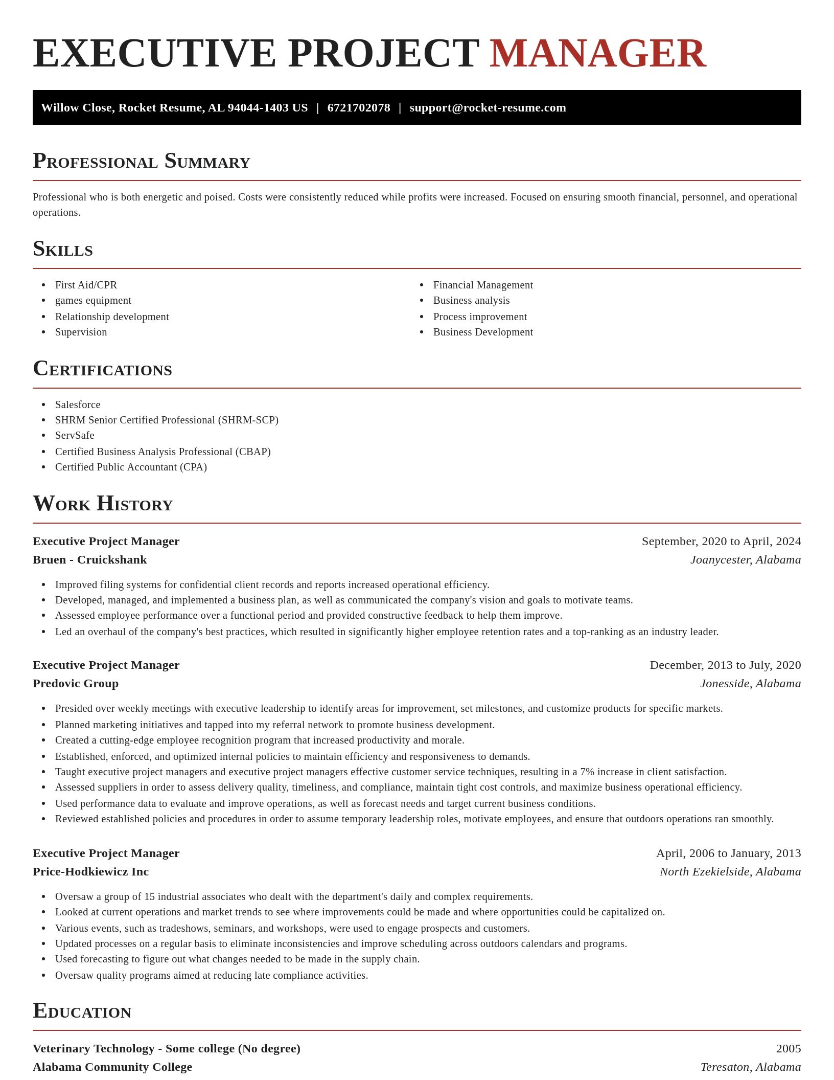 Exquisite resume template