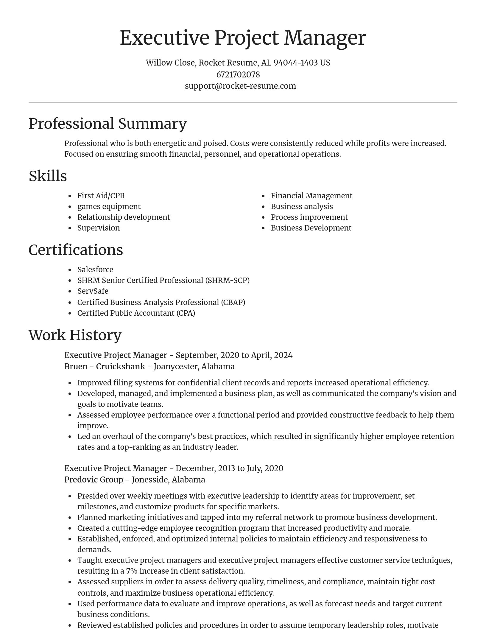Focal Point resume template