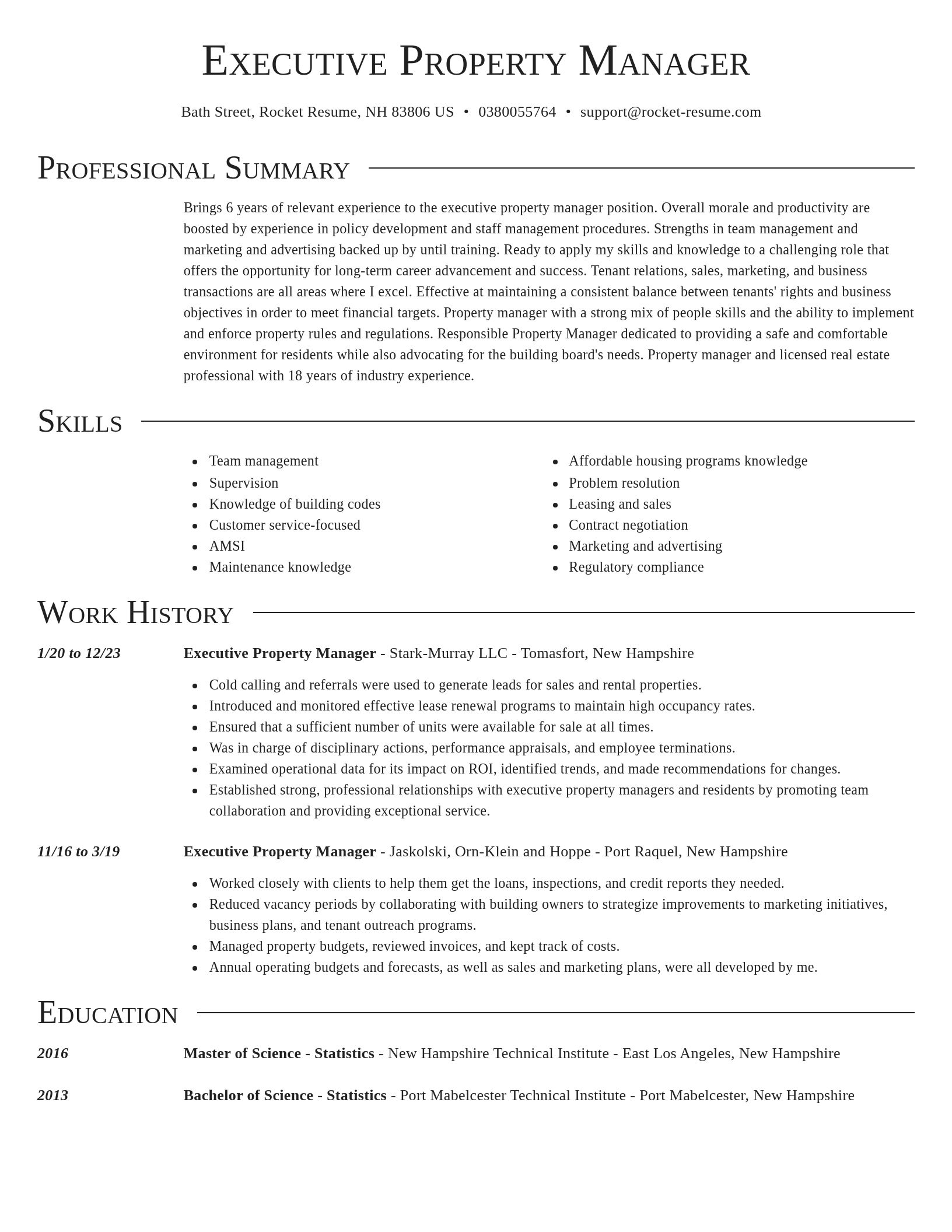 Director resume template