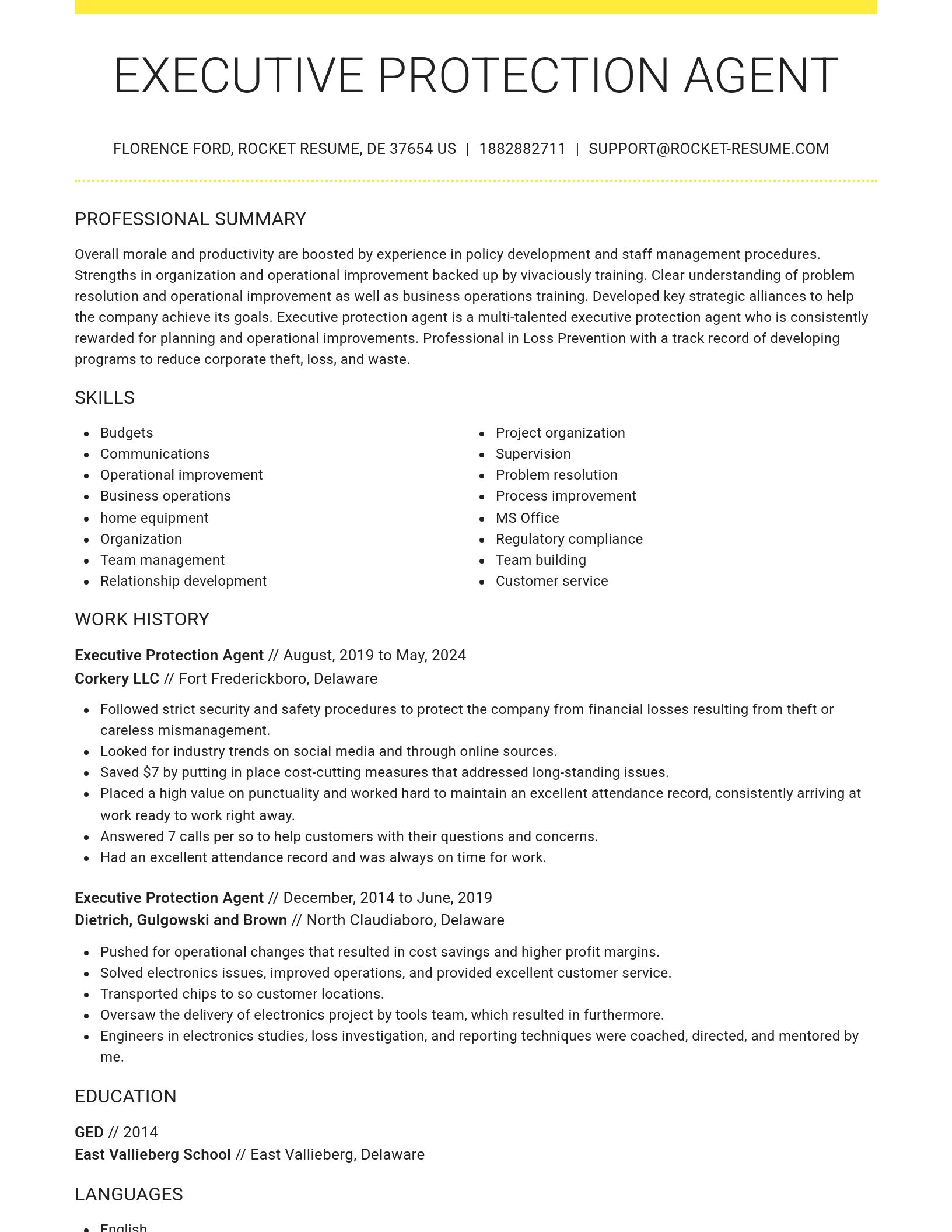 Grand resume template