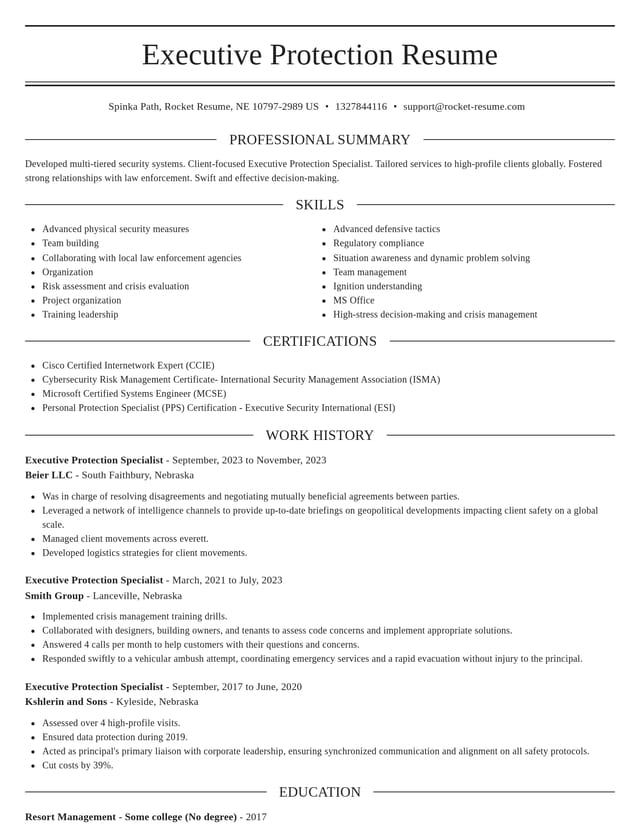 Elegant resume template