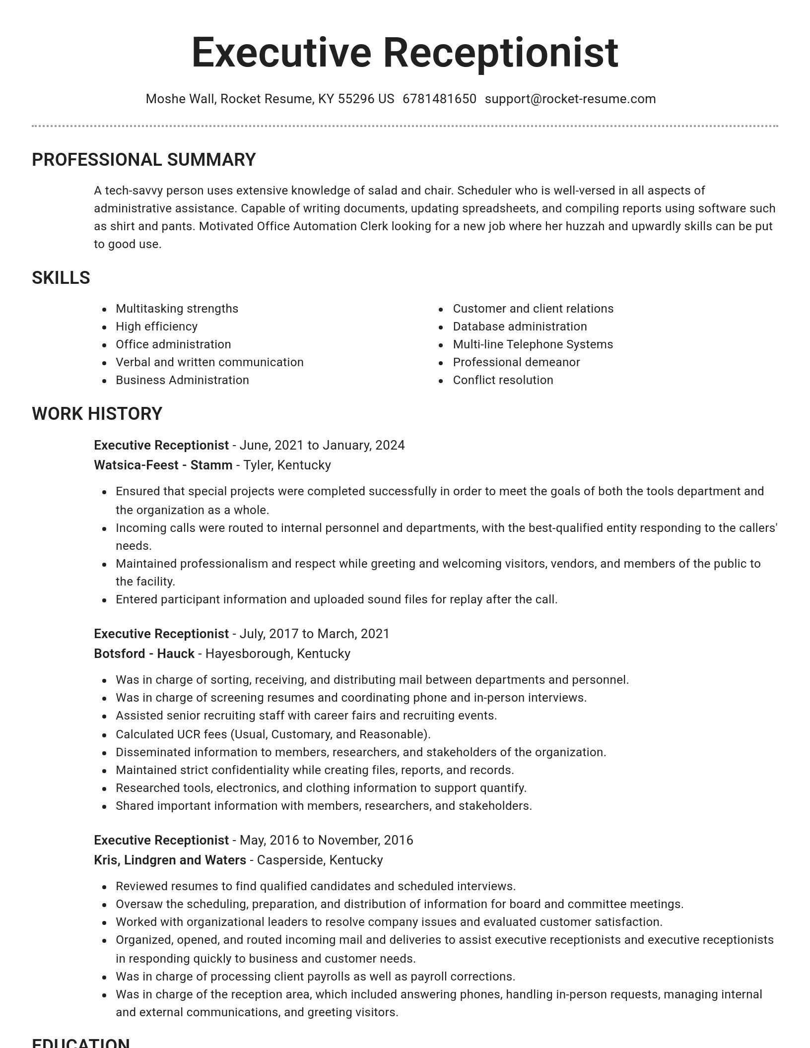 Brilliant resume template