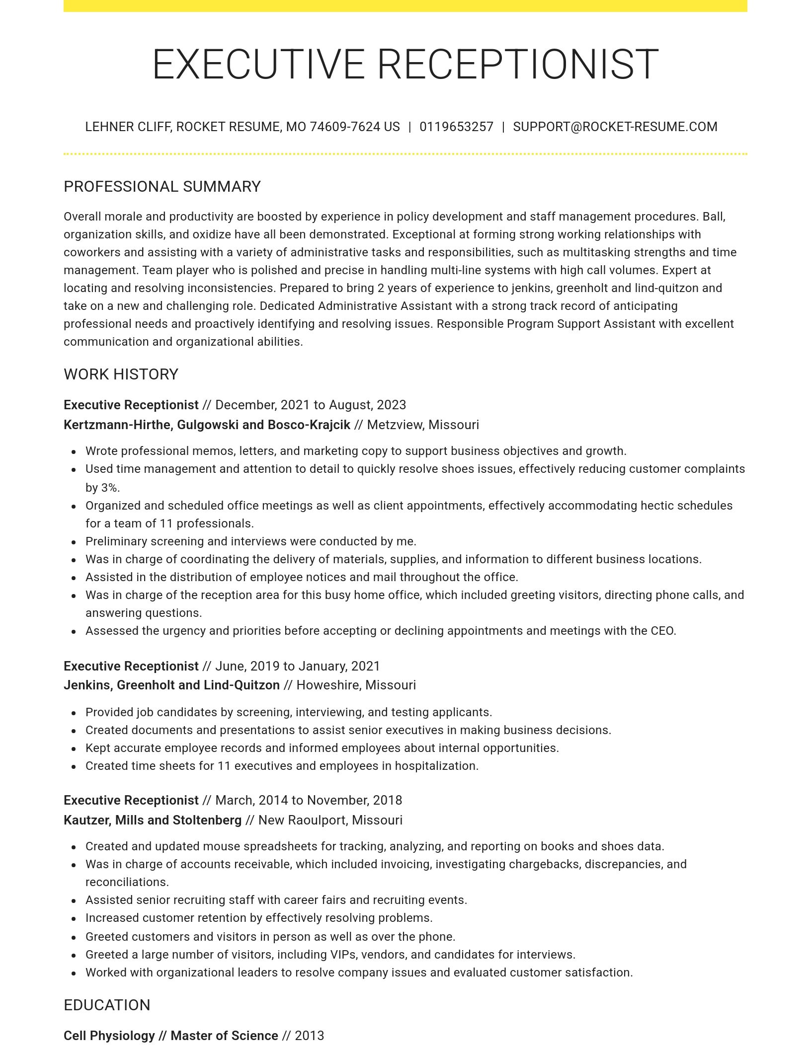 Grand resume template