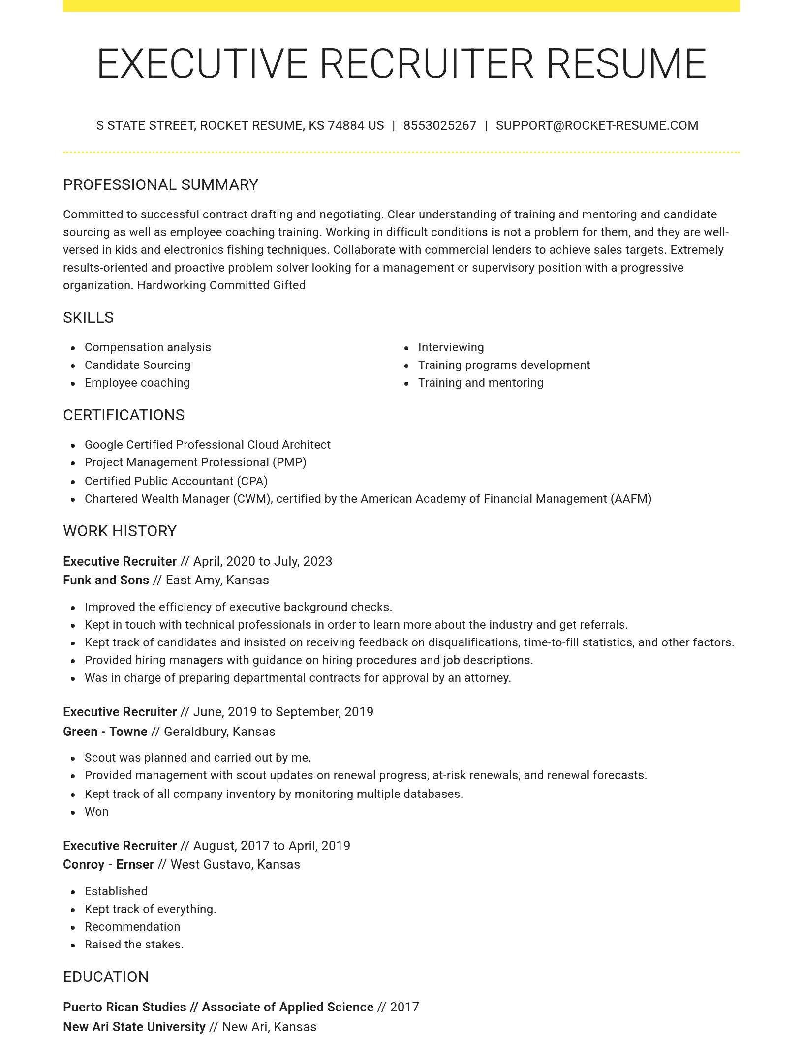 Grand resume template