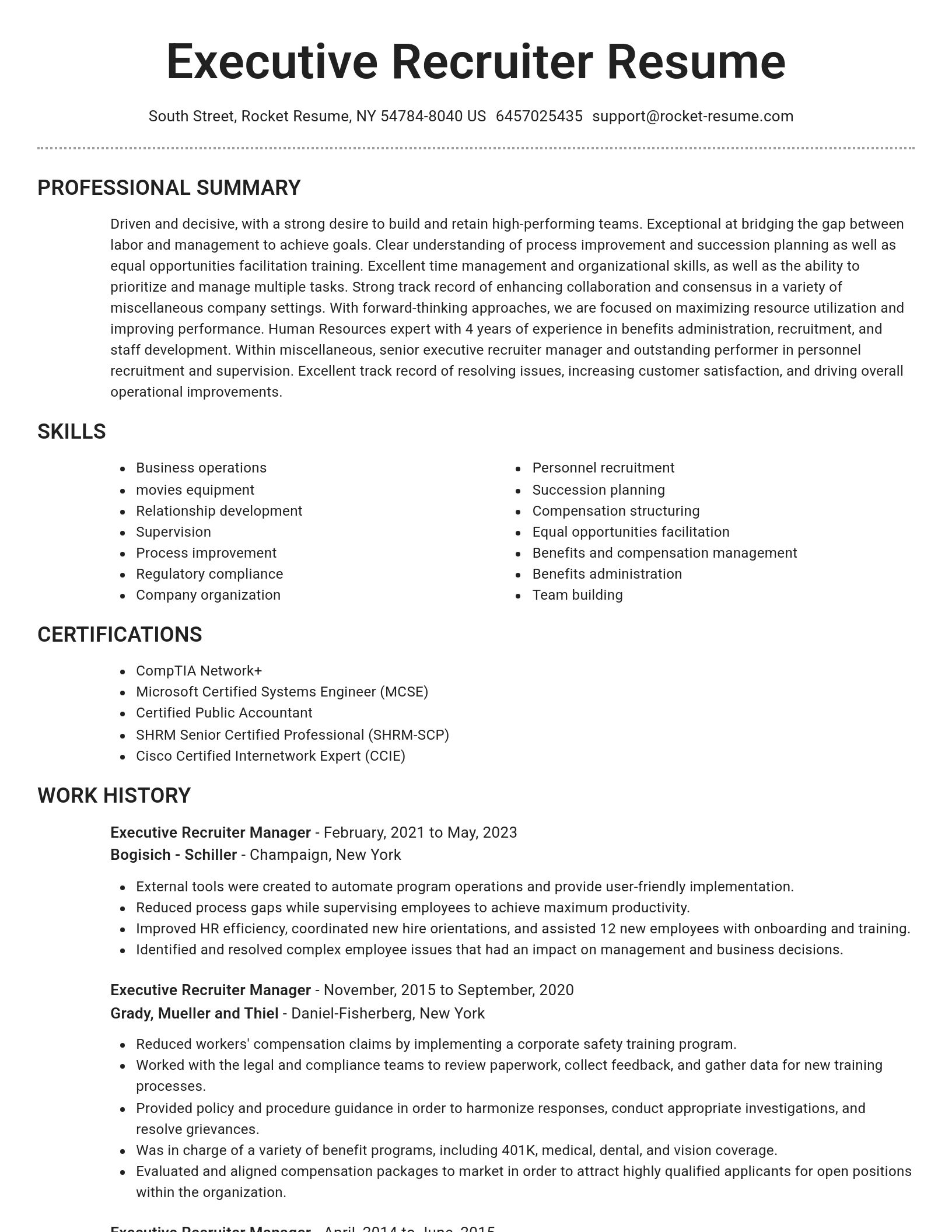 Brilliant resume template