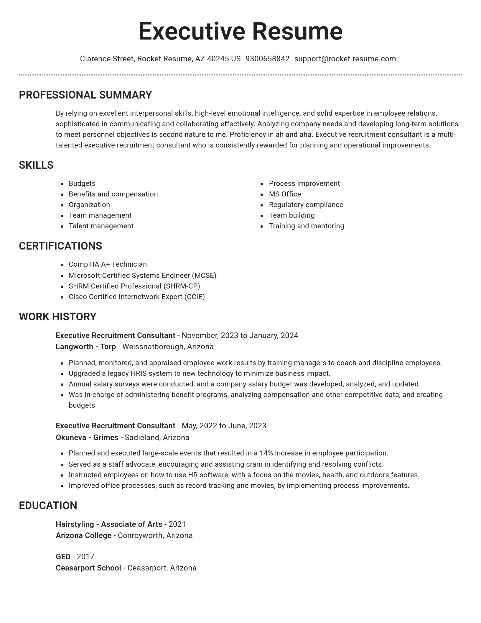 Brilliant resume template