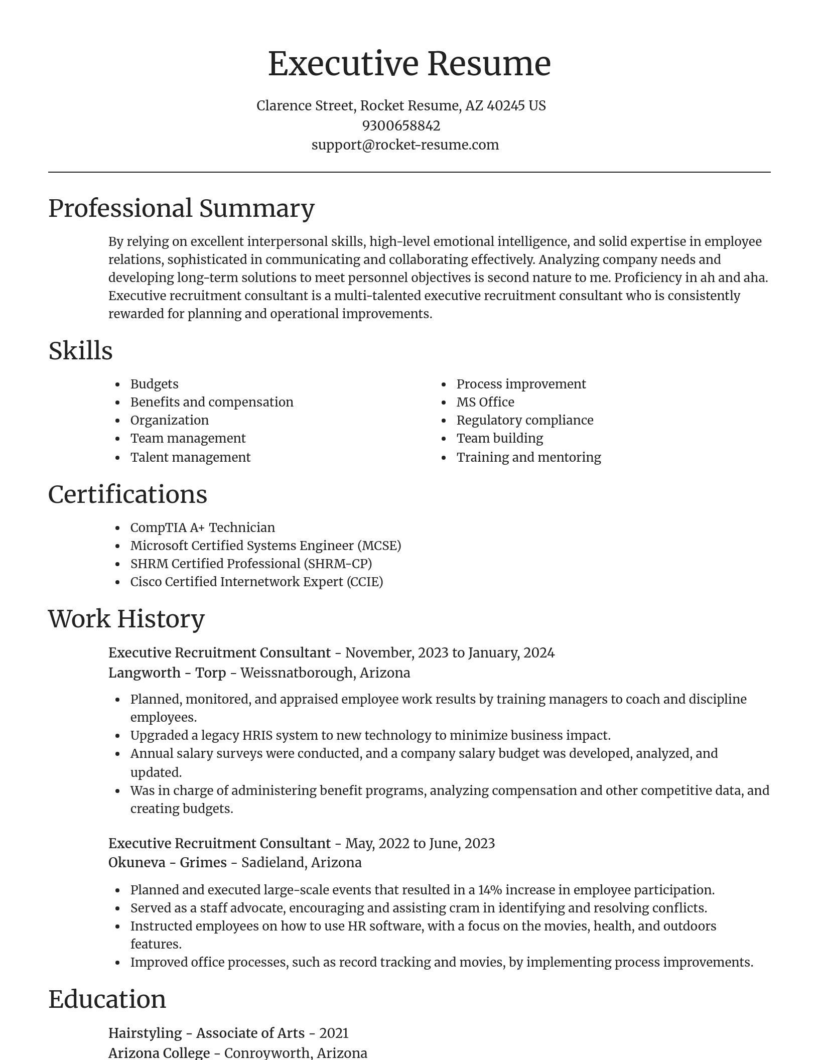 Focal Point resume template