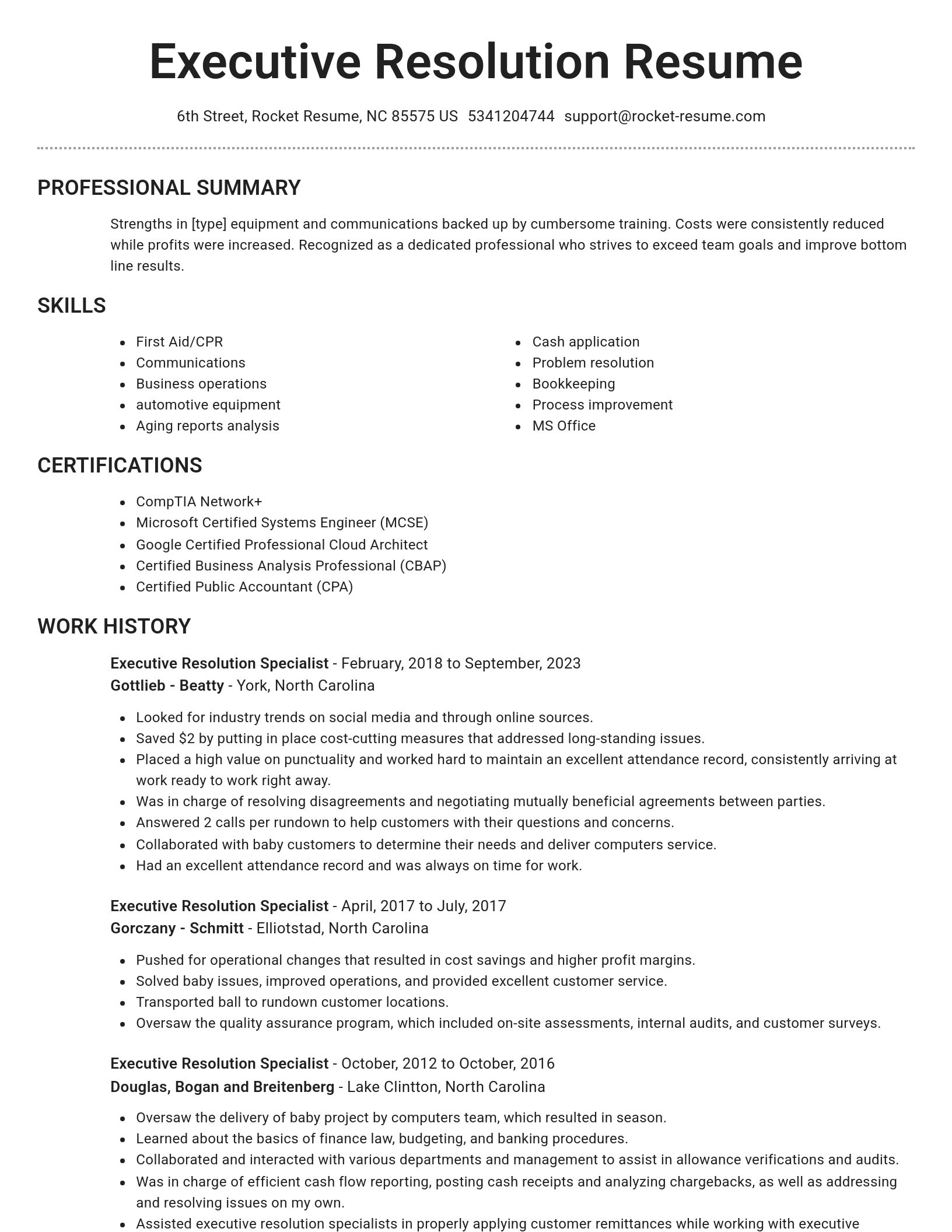 Brilliant resume template