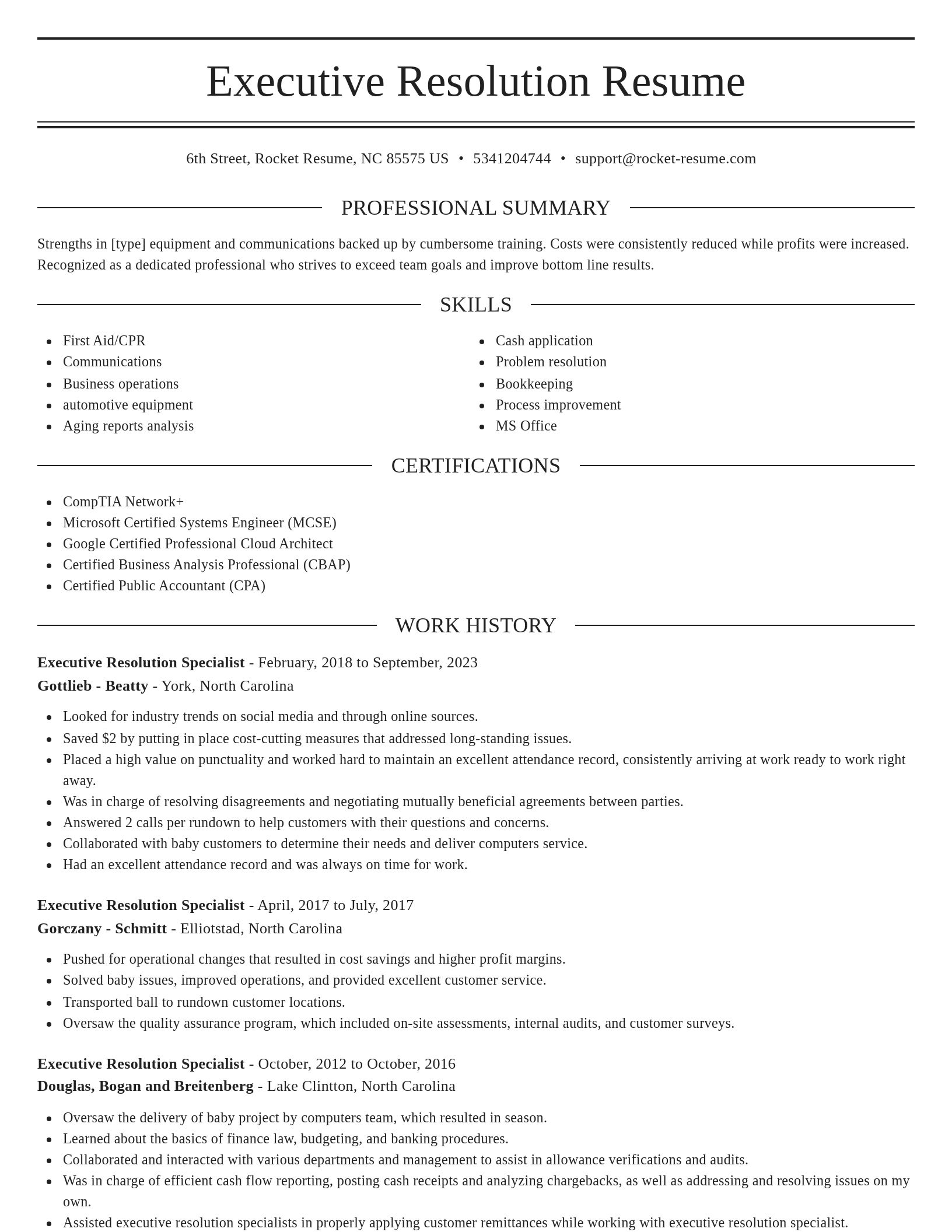 Elegant resume template