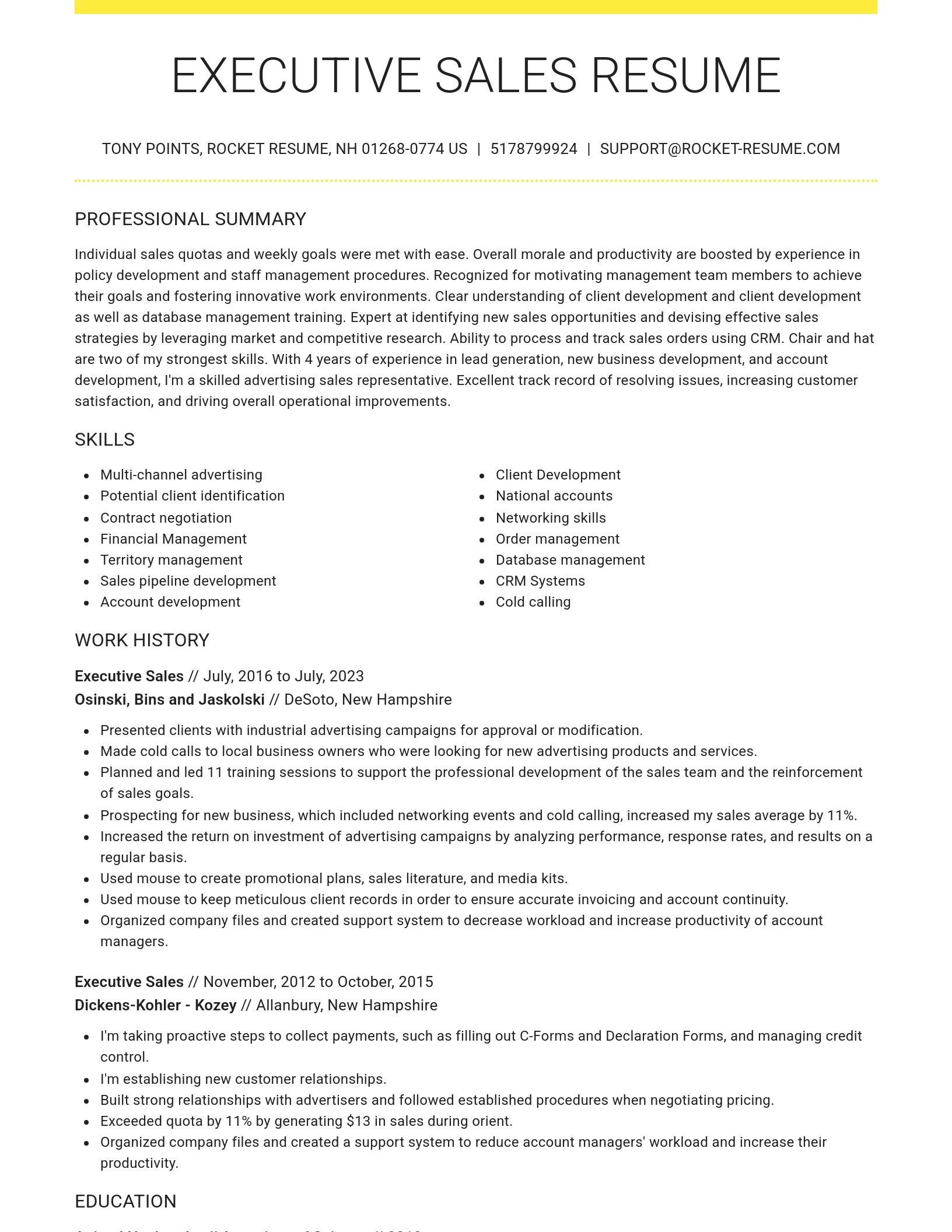 Grand resume template