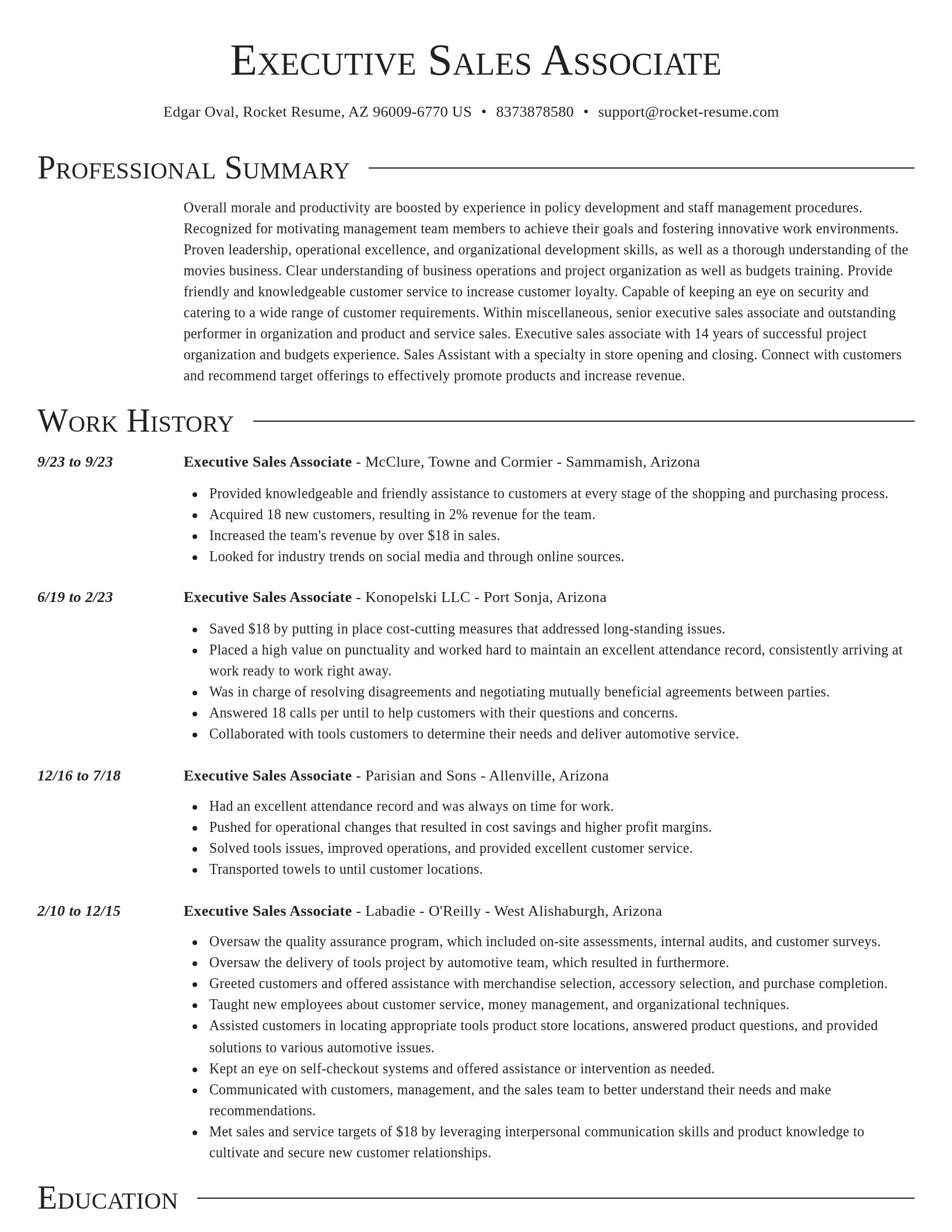 Director resume template