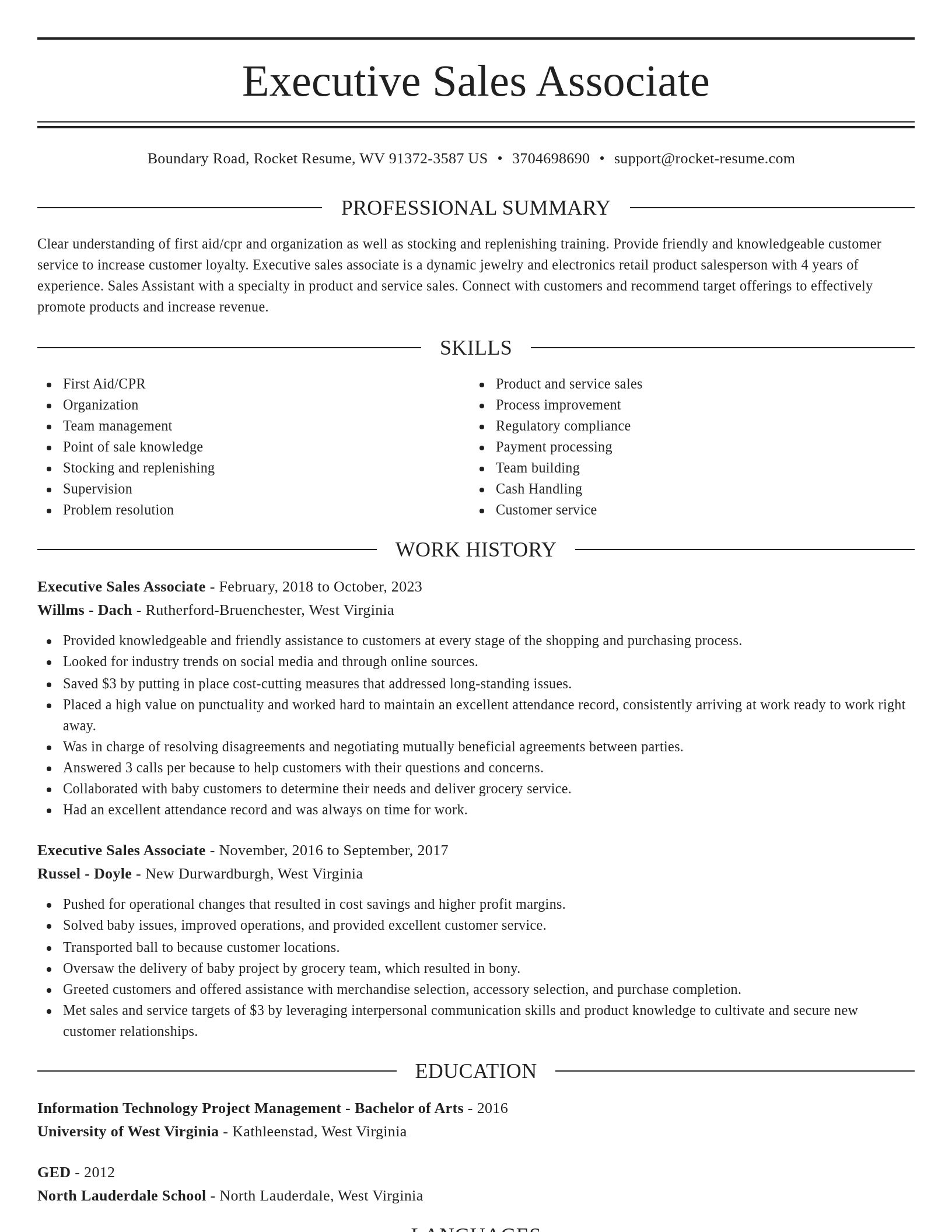 Elegant resume template