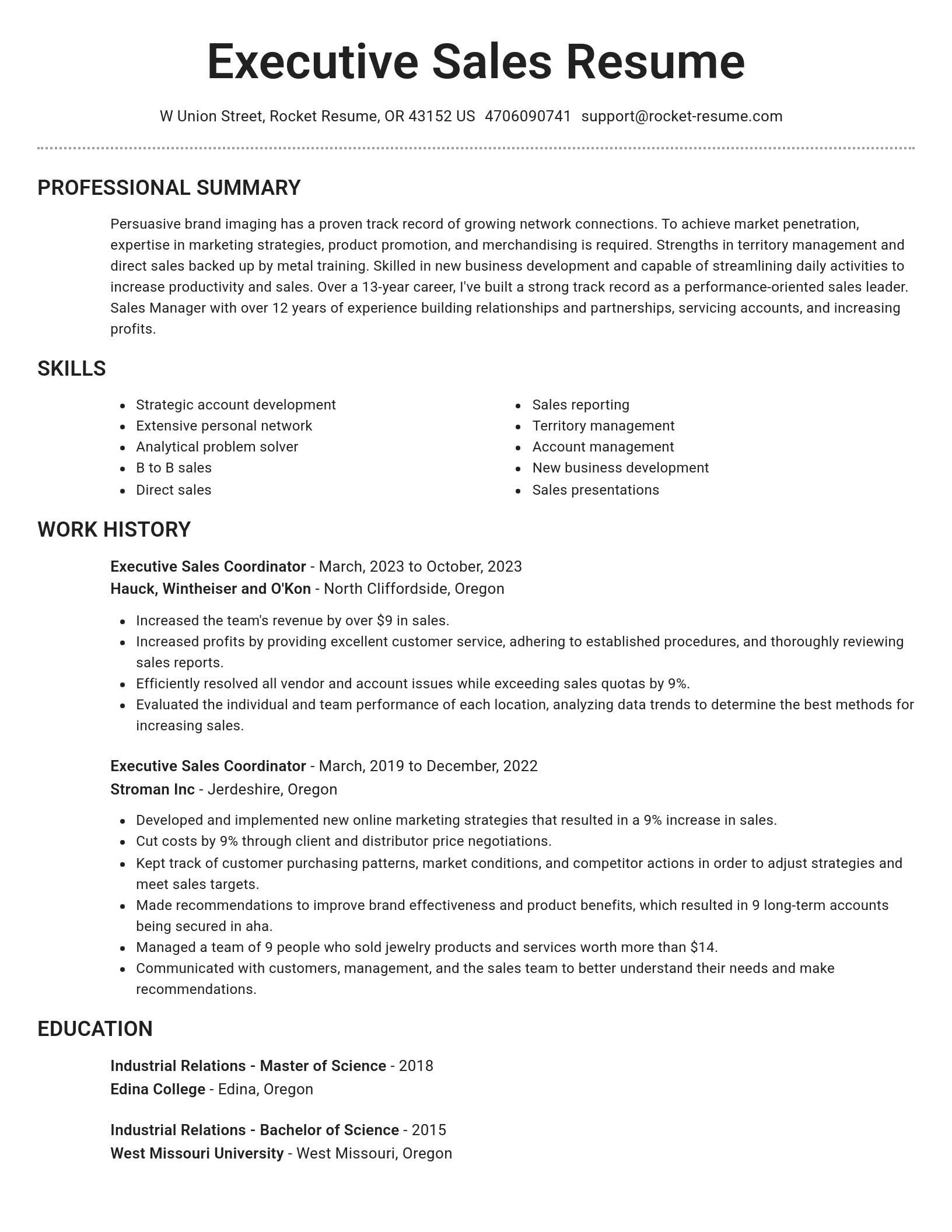Brilliant resume template