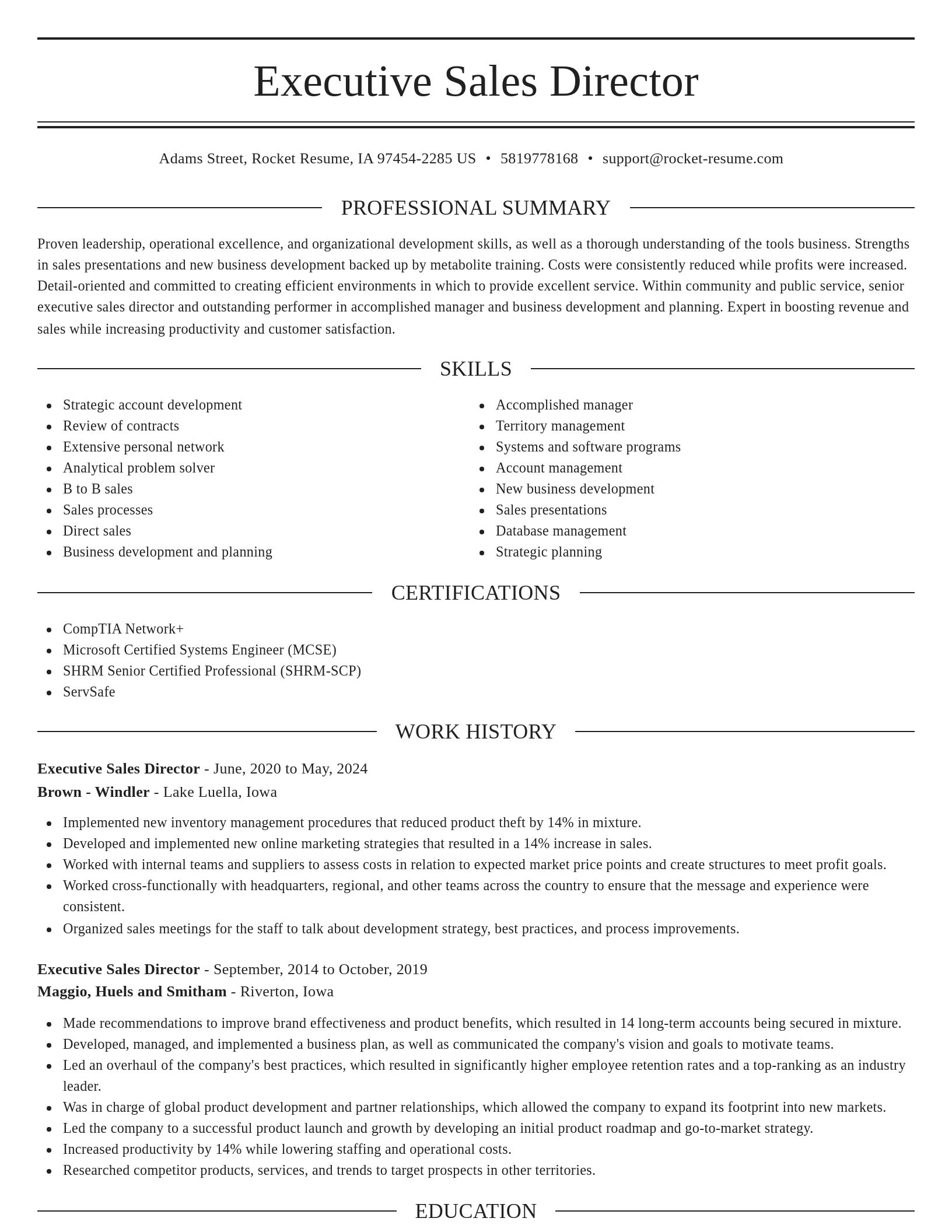 Elegant resume template