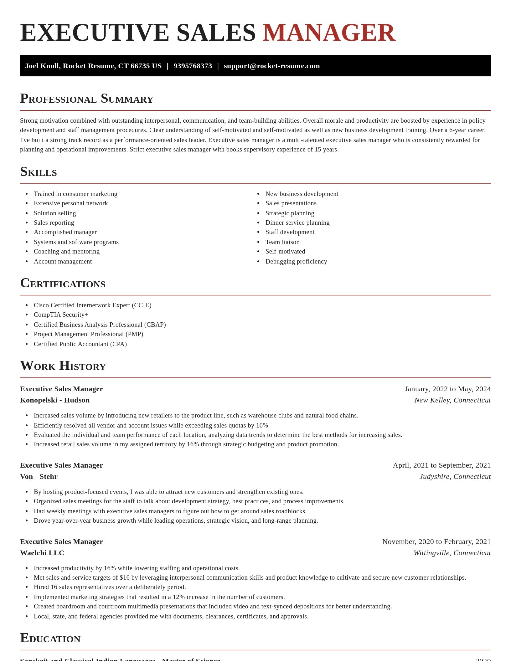 Exquisite resume template