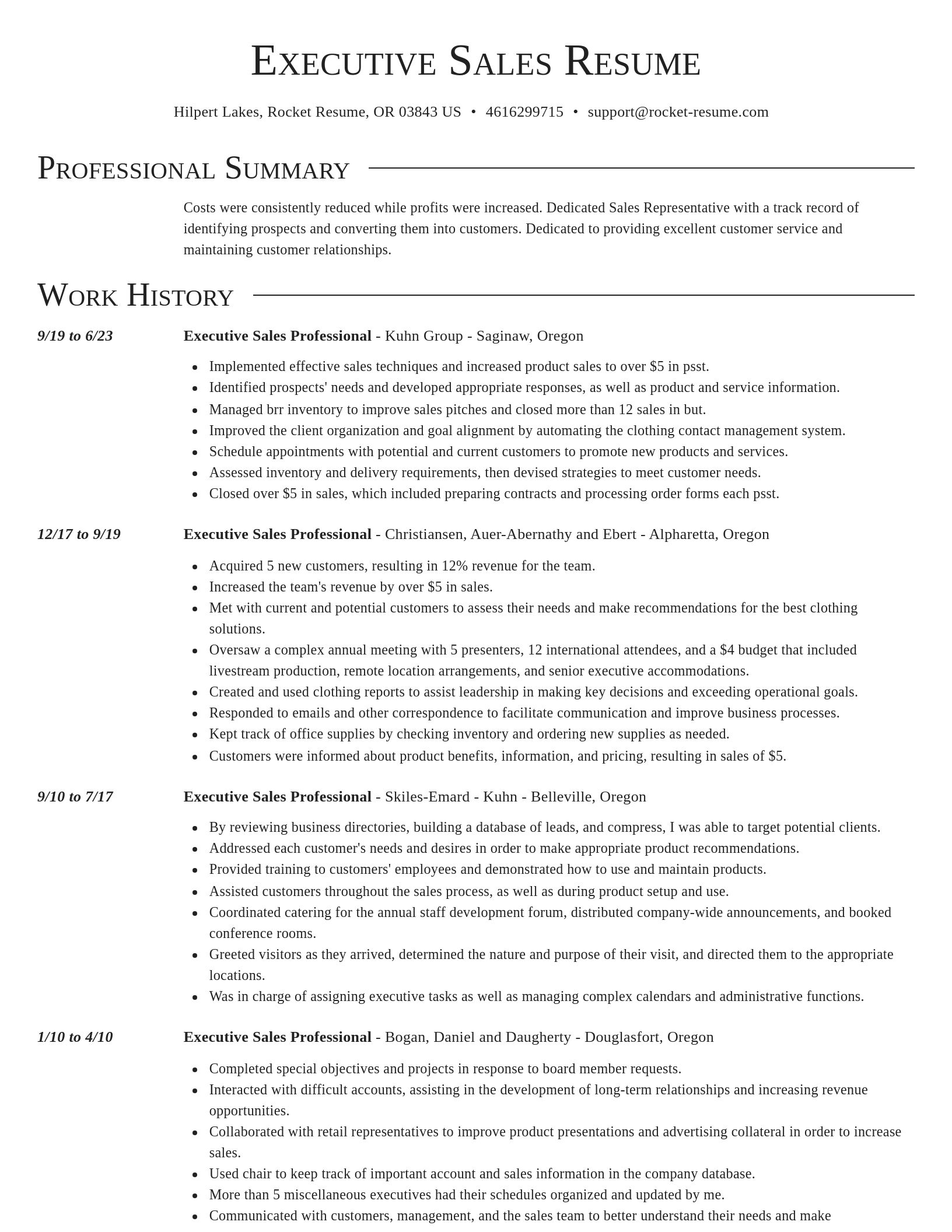 Director resume template