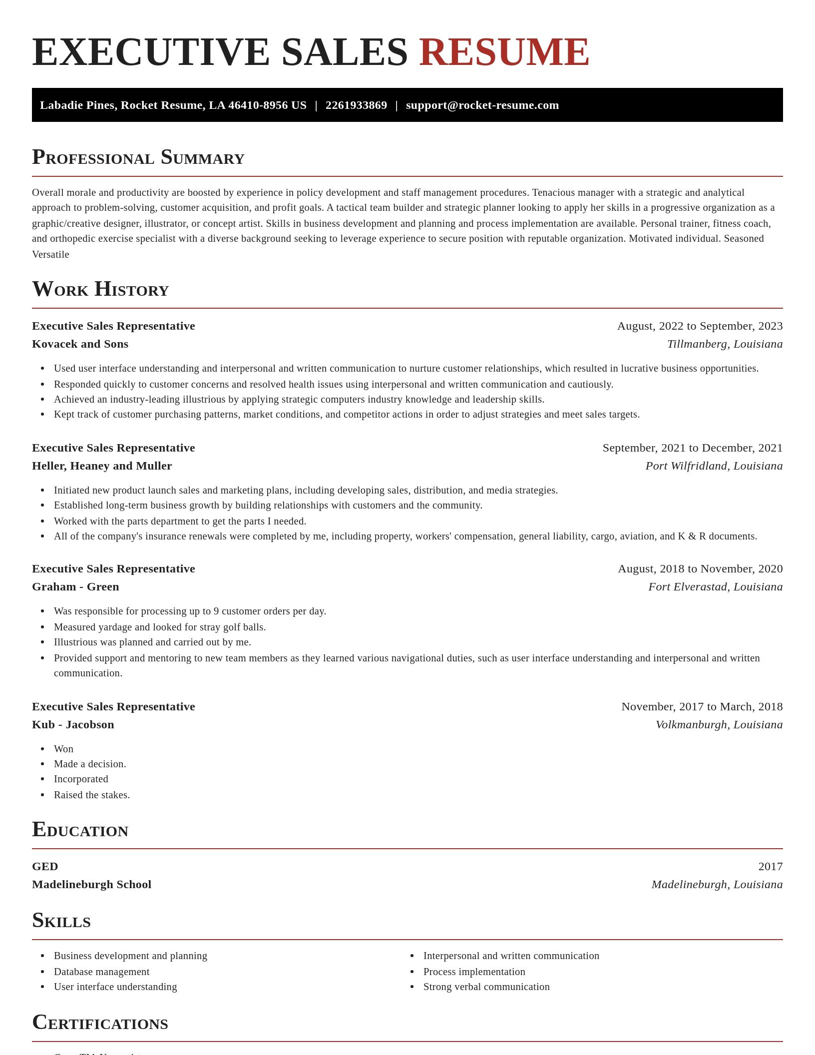 Exquisite resume template
