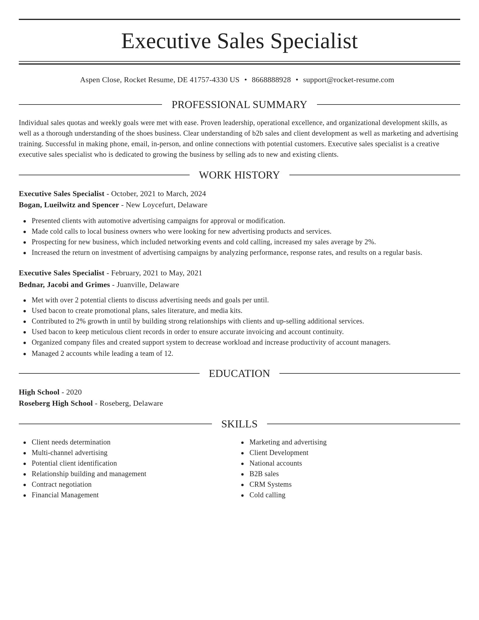 Elegant resume template