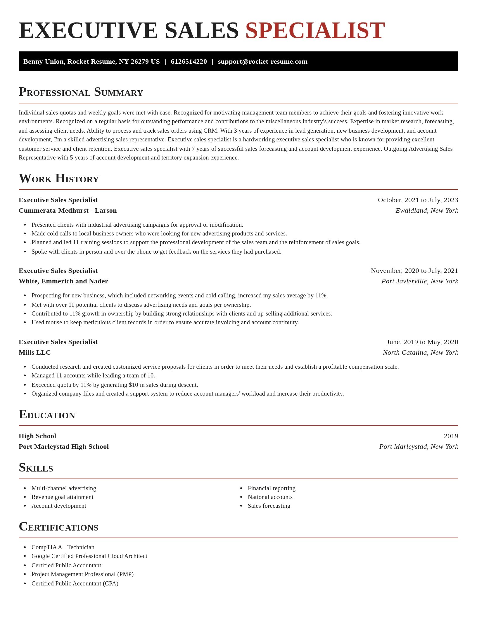Exquisite resume template